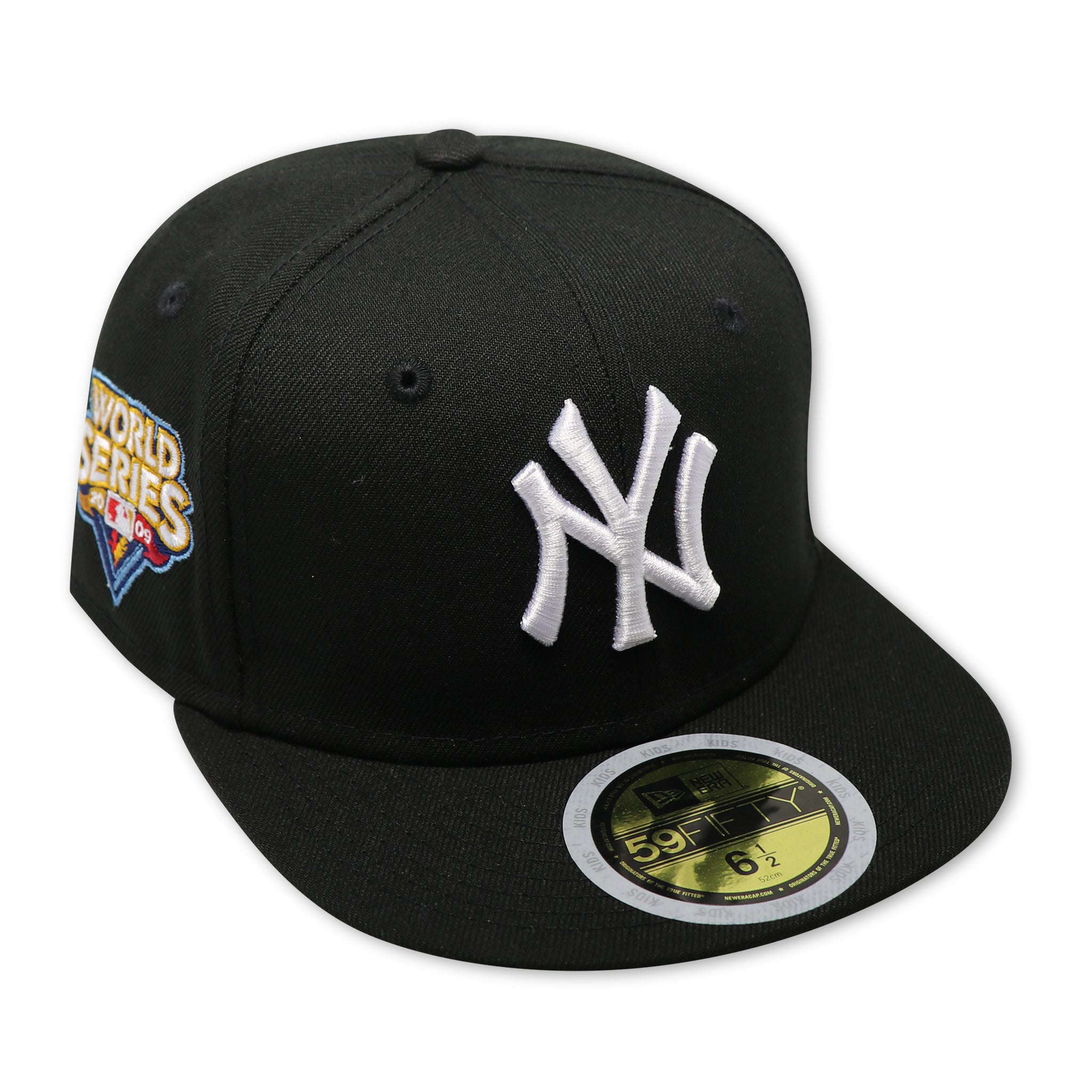KIDS - NEW YORK YANKEES (2009 WORLD SERIES) NEW ERA 59FIFTY (SKY BLUE UNDER VISOR)