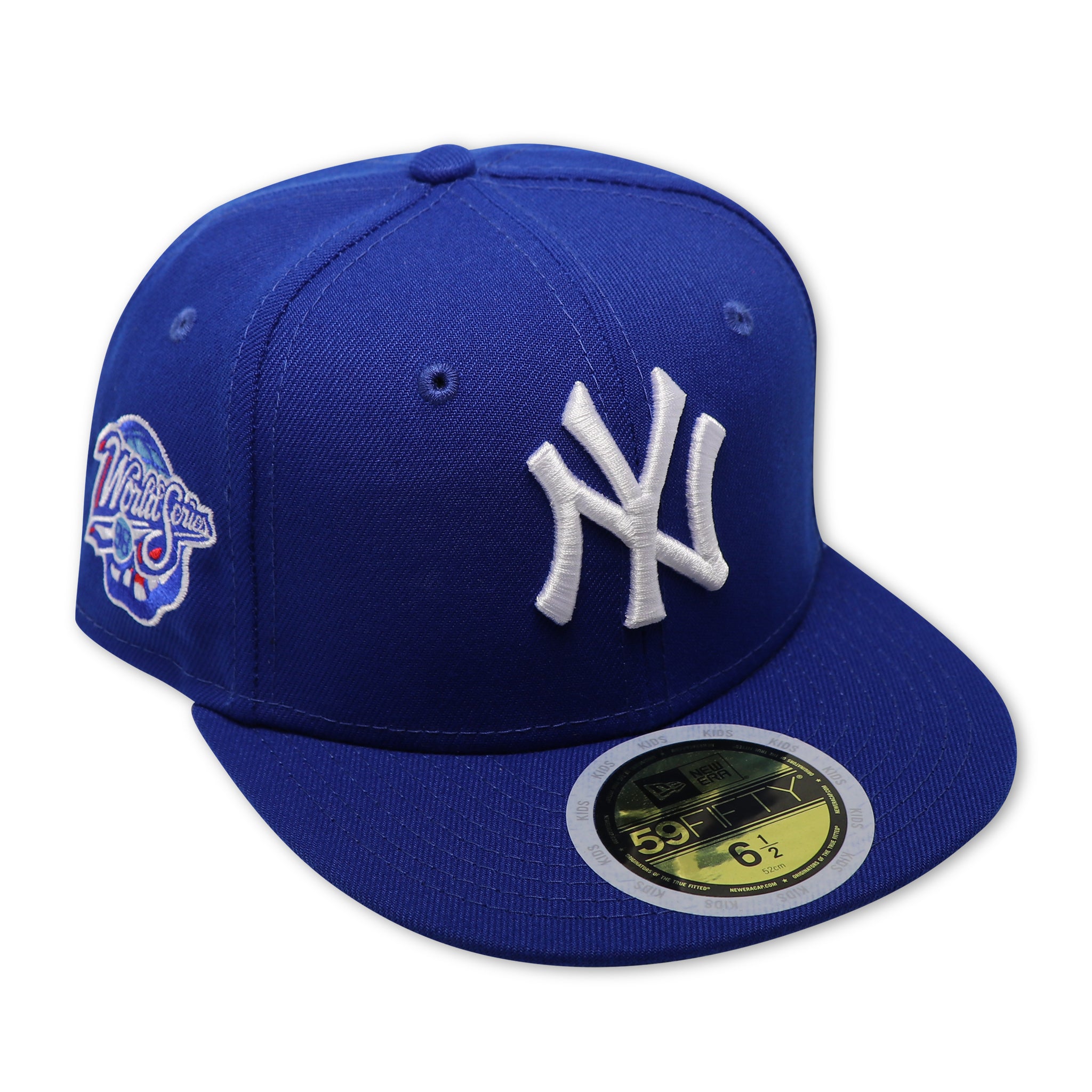 KIDS - NEW YORK YANKEES (1998 WORLD SERIES) NEW ERA 59FIFTY (SKY BLUE UNDER VISOR)