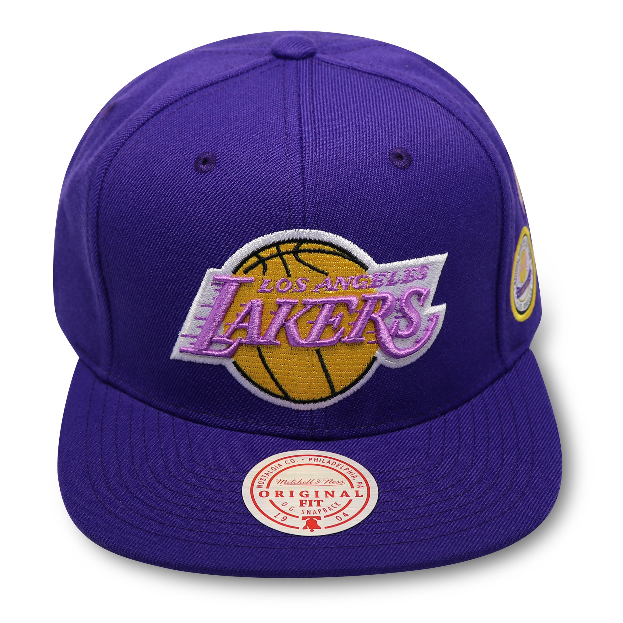 LOS ANGELES LAKERS (PURPLE) "FINALS PATCH" MITCHELL & NESS (SKY BLUE BOTTOM)