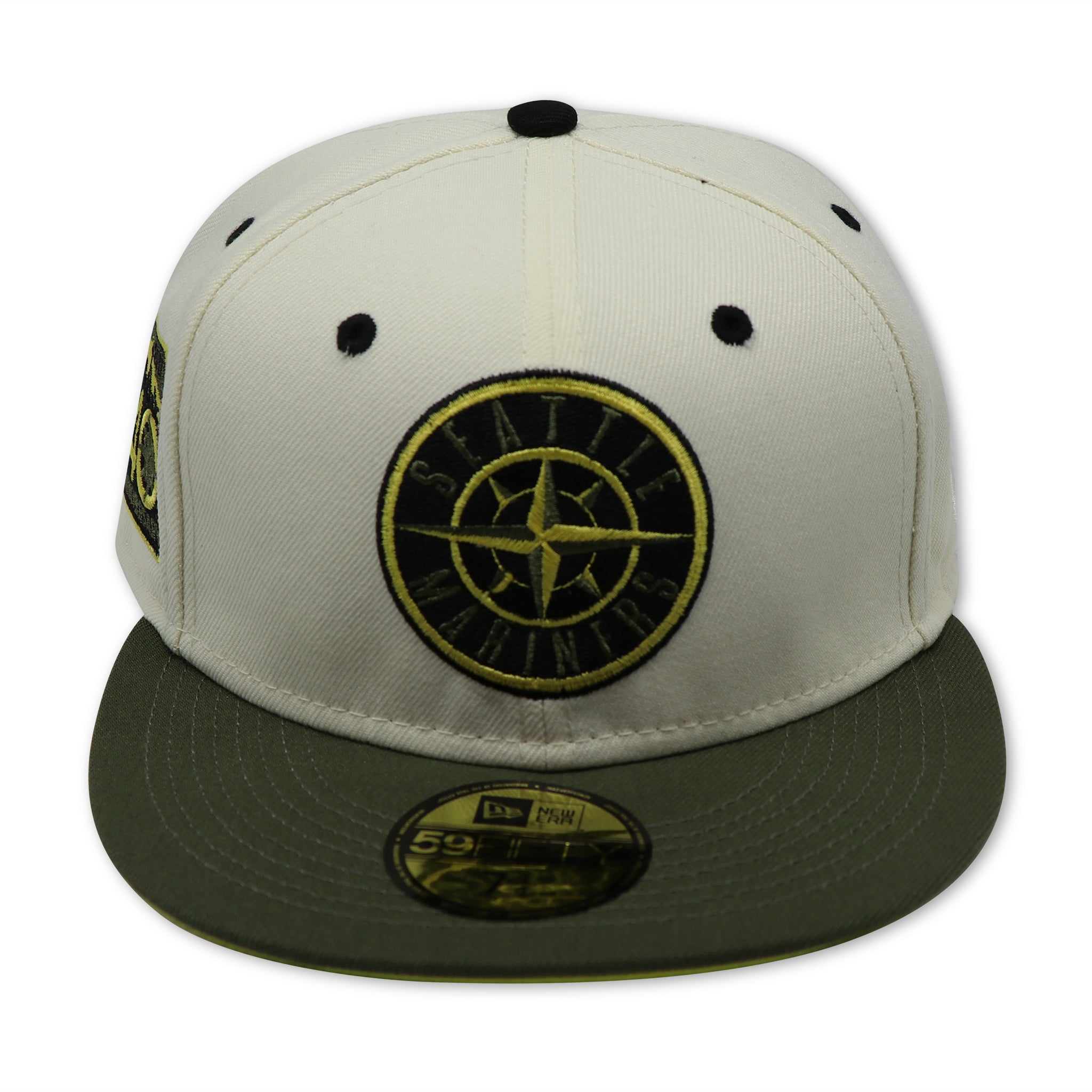 SEATTLE MARINERS (OFF-WHITE)(40TH ANNIVERSARY) NEW ERA 59FIFTY FITTED (YELLOW UNDER VISOR)