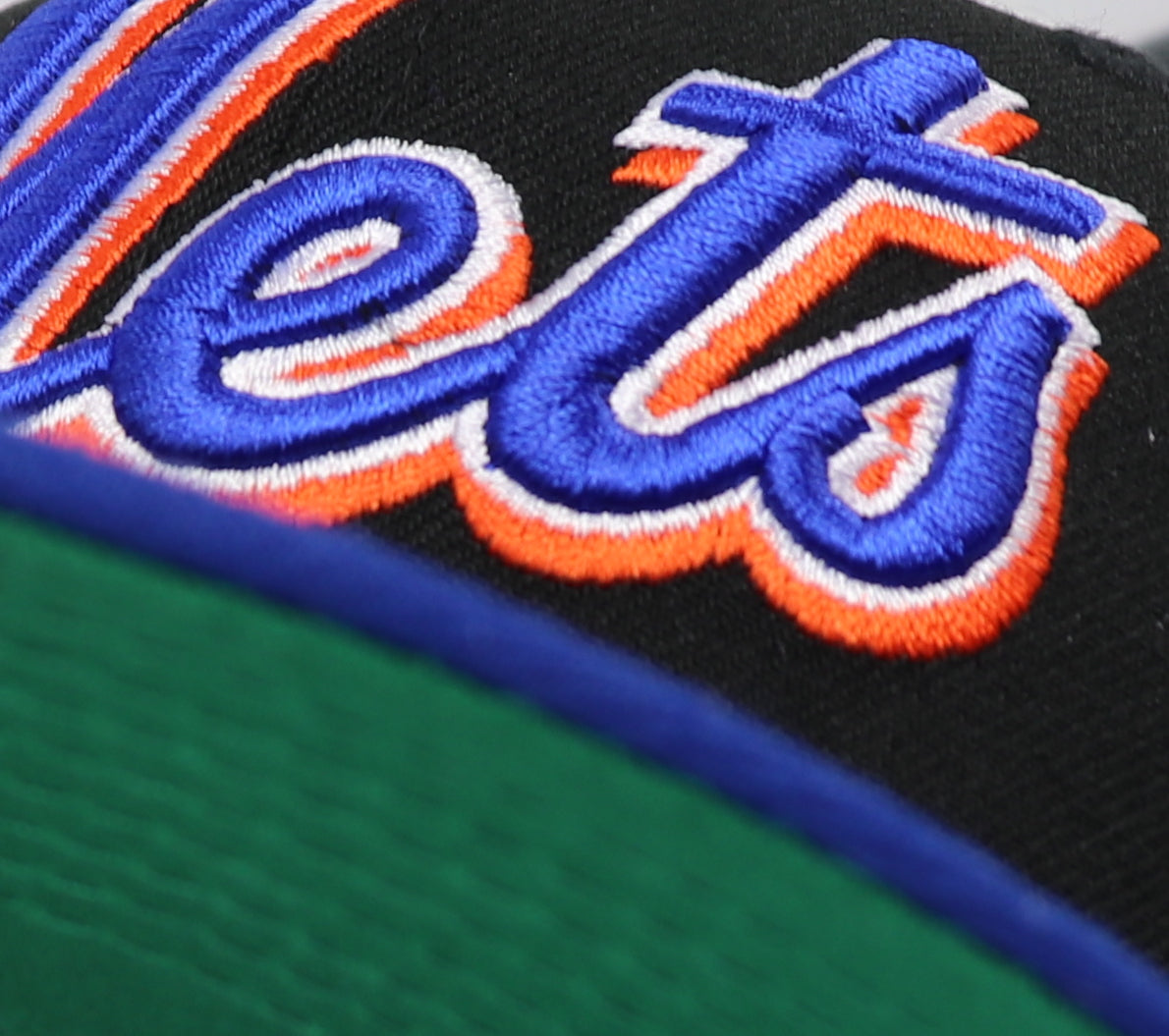 NEW YORK METS (BLACK) (40TH ANN) NEW ERA 59FIFTY FITTED (GREEN UNDER VISOR)