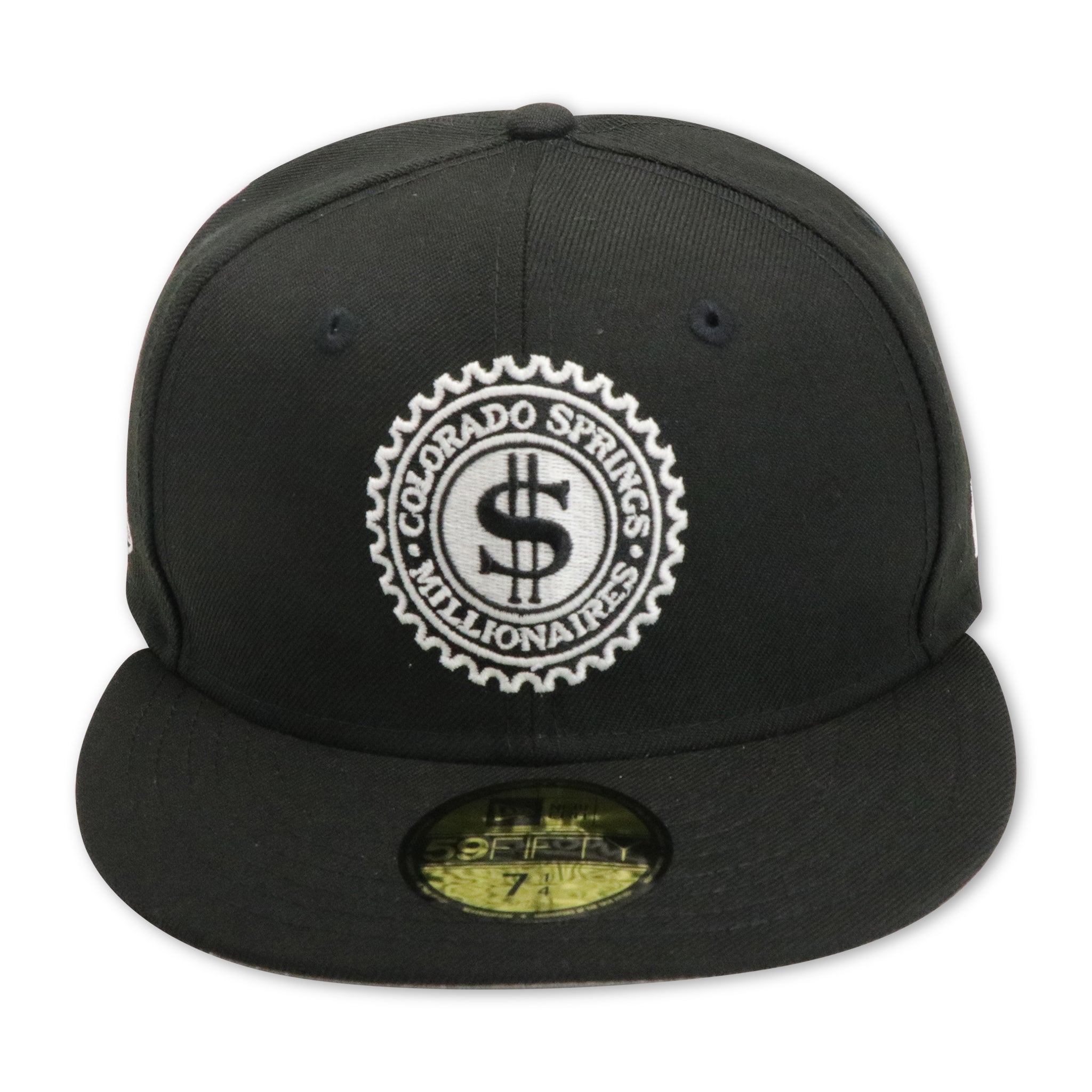 COLORADO SPRINGS MILLIONAIRES (BLACK) NEW ERA 59FIFTY FITTED (GLOW IN THE DARK LOGO)