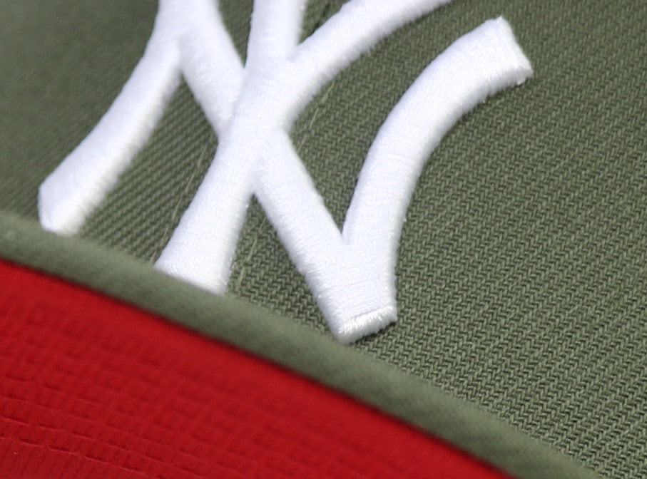 NEW YORK YANKEES (OLIVE) "2009 WORLDSERIES" NEW ERA 59FIFTY FITTED (RED BOTTOM)
