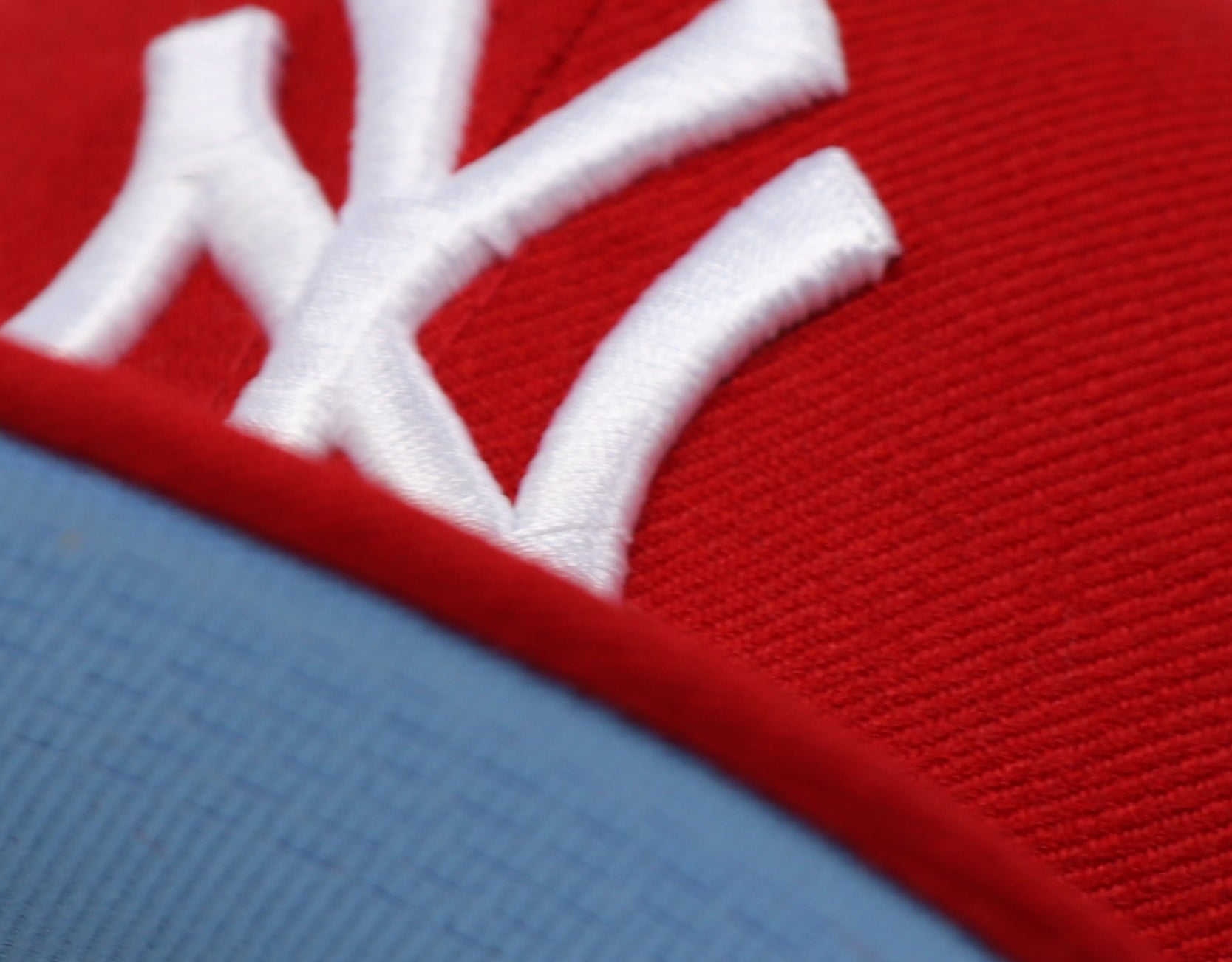 KIDS - NEW YORK YANKEES (RED) "2009 WORLDSERIES" NEW ERA 59FIFTY FITTED (SKY BLUE UNDER VISOR)