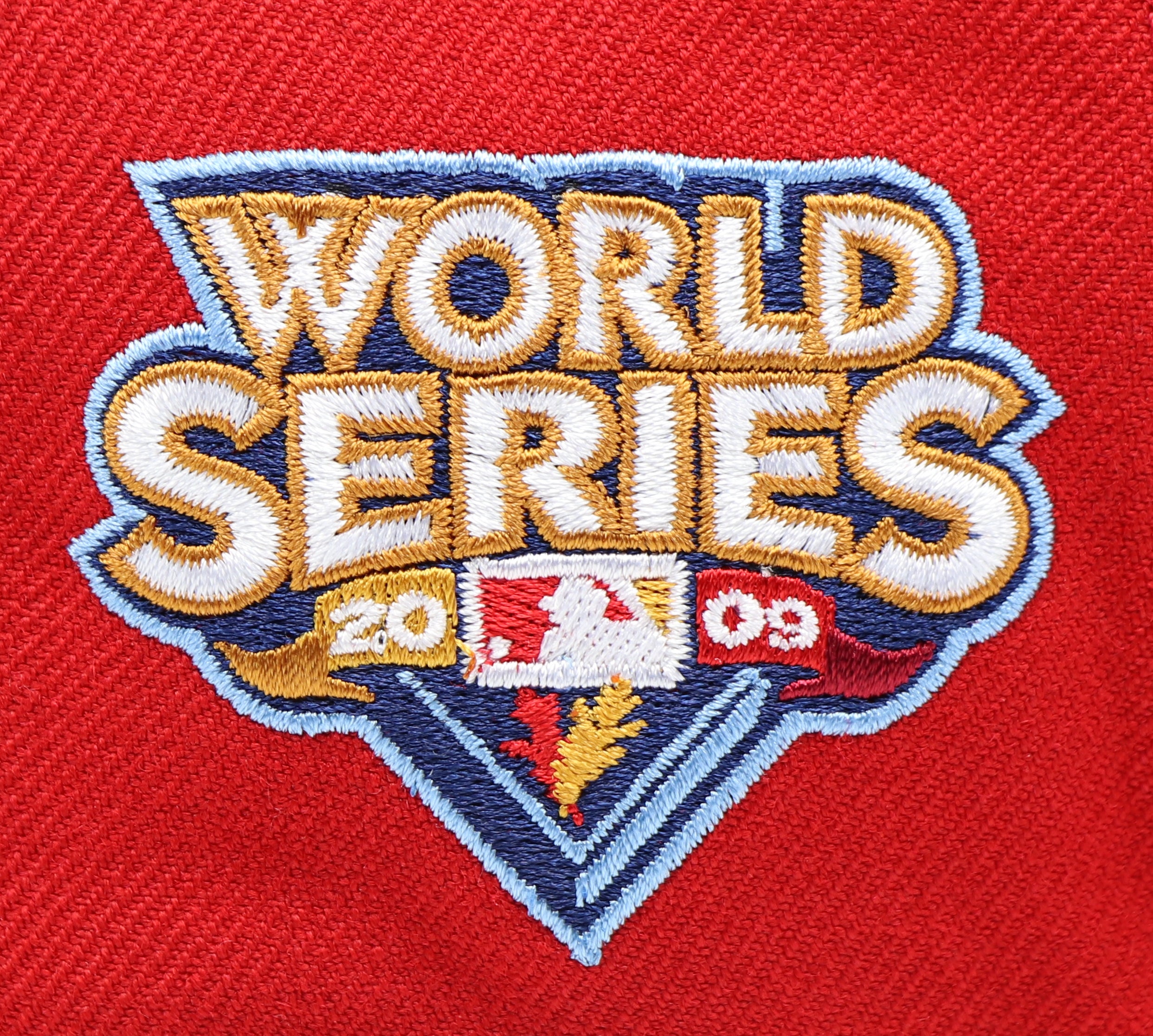 KIDS - NEW YORK YANKEES (RED) "2009 WORLDSERIES" NEW ERA 59FIFTY FITTED (SKY BLUE UNDER VISOR)