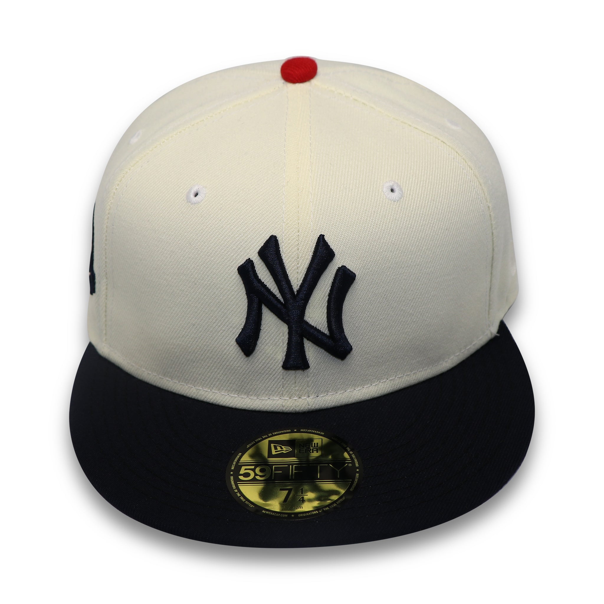 NEW YORK YANKEES (OFF WHITE) (100TH ANNIVERSARY) NEW ERA 59FIFTY FITTED (GREEN UNDER VISOR)
