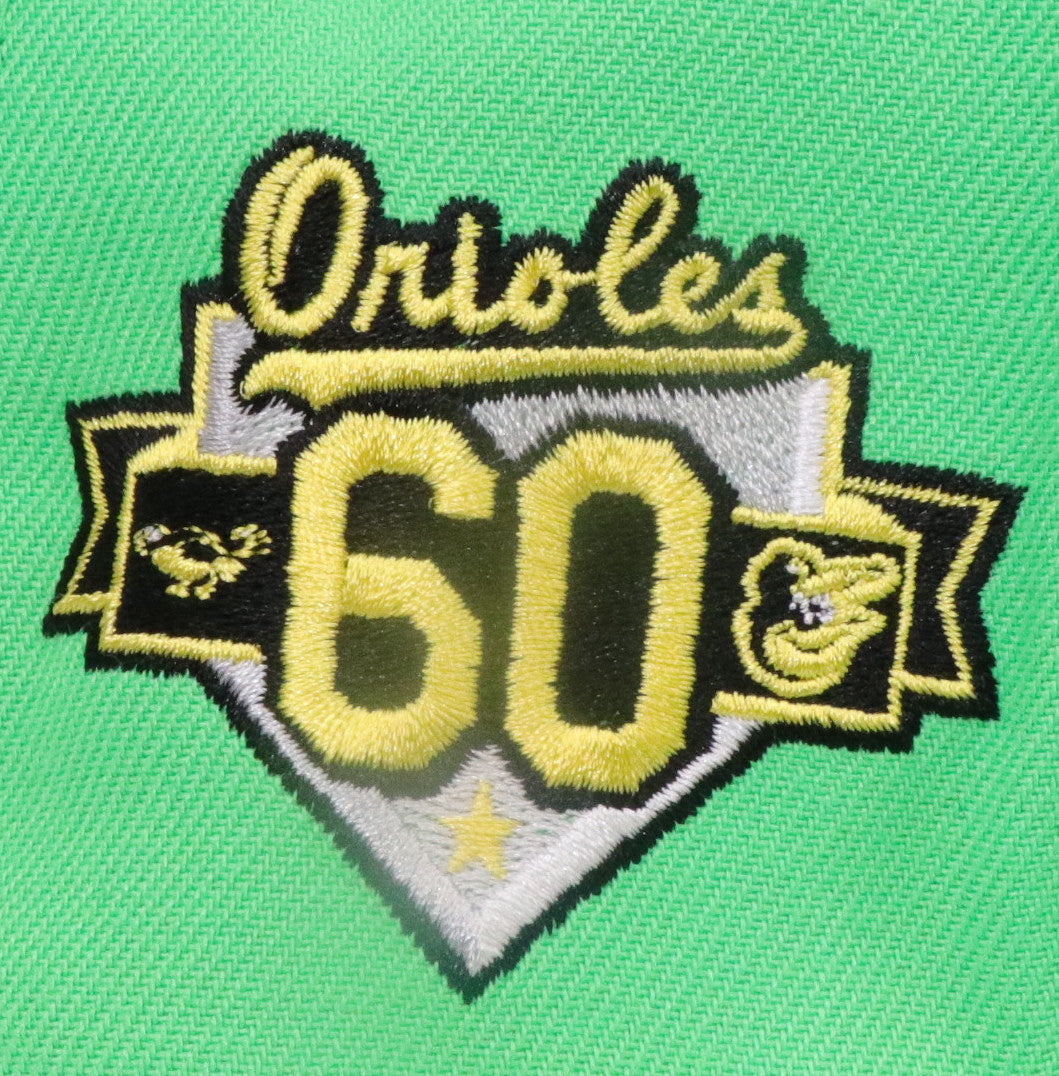 BALTIMORE ORIOLES "60TH ANNIVERSARY" NEW ERA 59FIFTY FITTED (YELLOW BOTTOM)