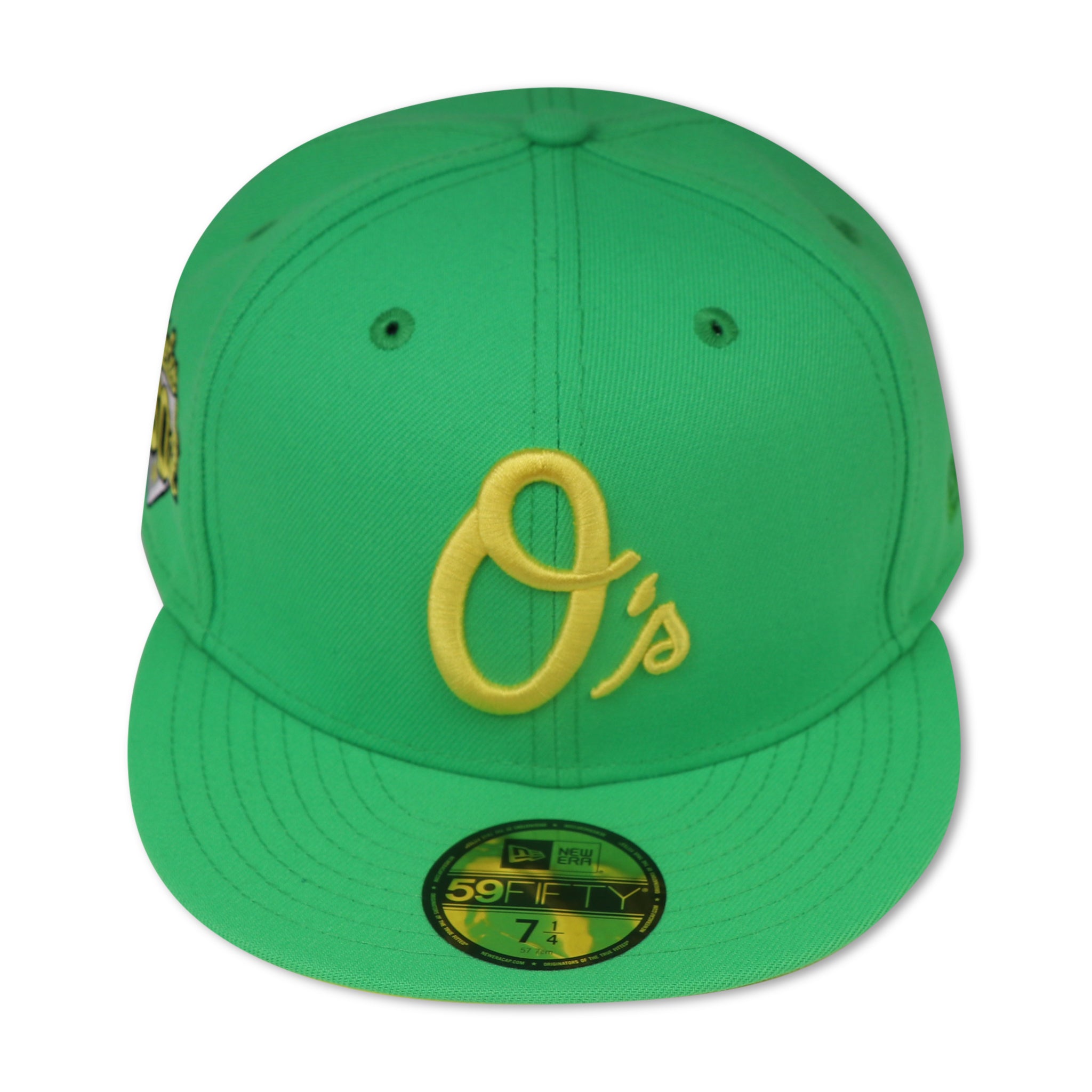 BALTIMORE ORIOLES "60TH ANNIVERSARY" NEW ERA 59FIFTY FITTED (YELLOW BOTTOM)