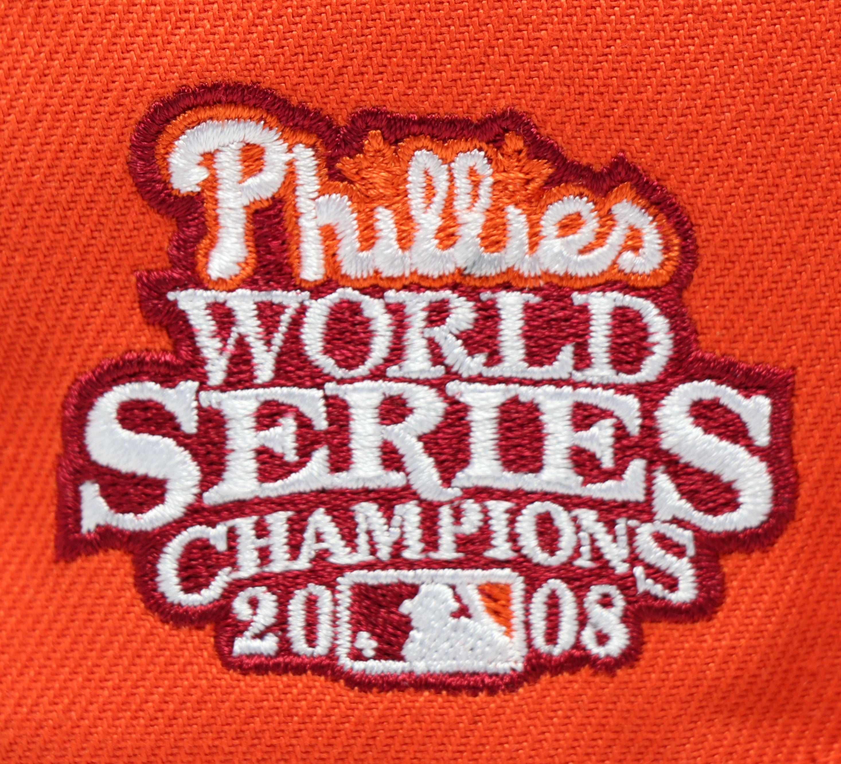 PHILADELPHIA PHILLIES (2008 WORLD SERIES CHAMPIONS) NEW ERA 59FIFTY (ORANGE UNDER VISOR)