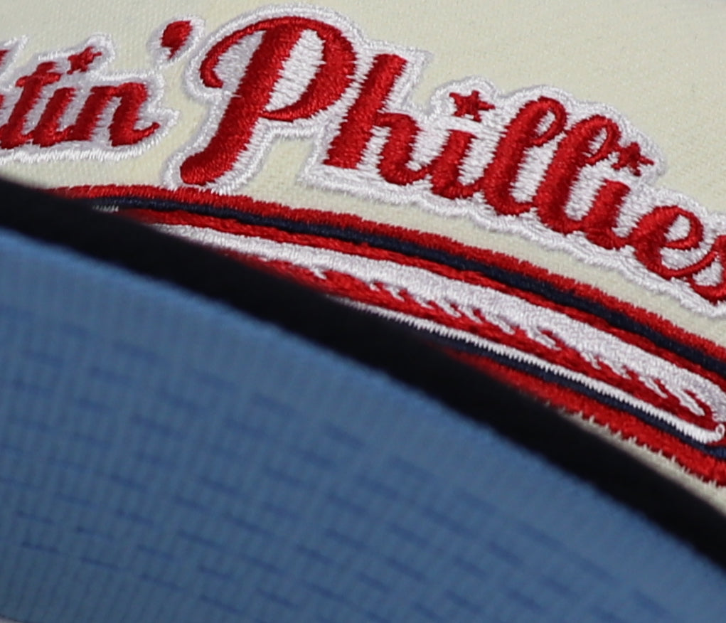 PHILADELPHIA FIGHTIN PHILLIES (1950 PHILLIES) NEW ERA 59FIFTY FITTED (SKY BLUE UNDER VISOR)