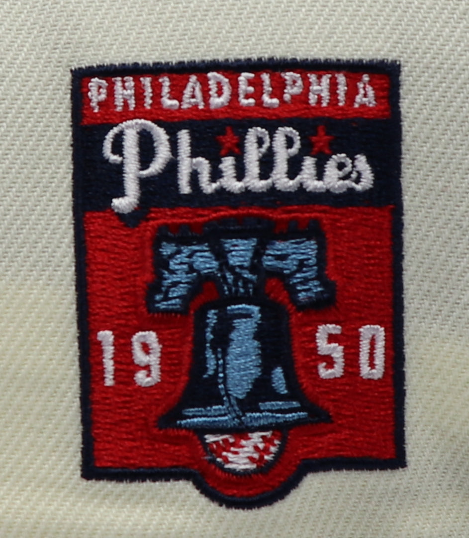 PHILADELPHIA FIGHTIN PHILLIES (1950 PHILLIES) NEW ERA 59FIFTY FITTED (SKY BLUE UNDER VISOR)