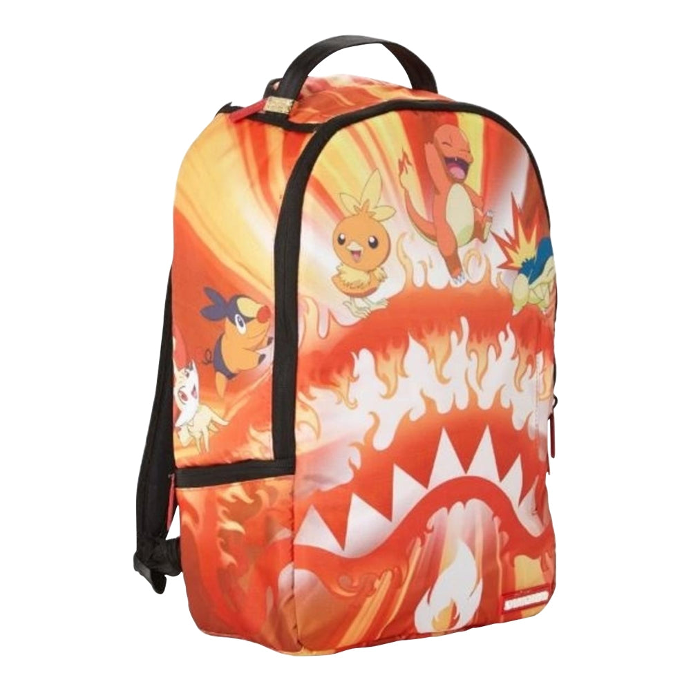 Sprayground fire shark backpack hotsell