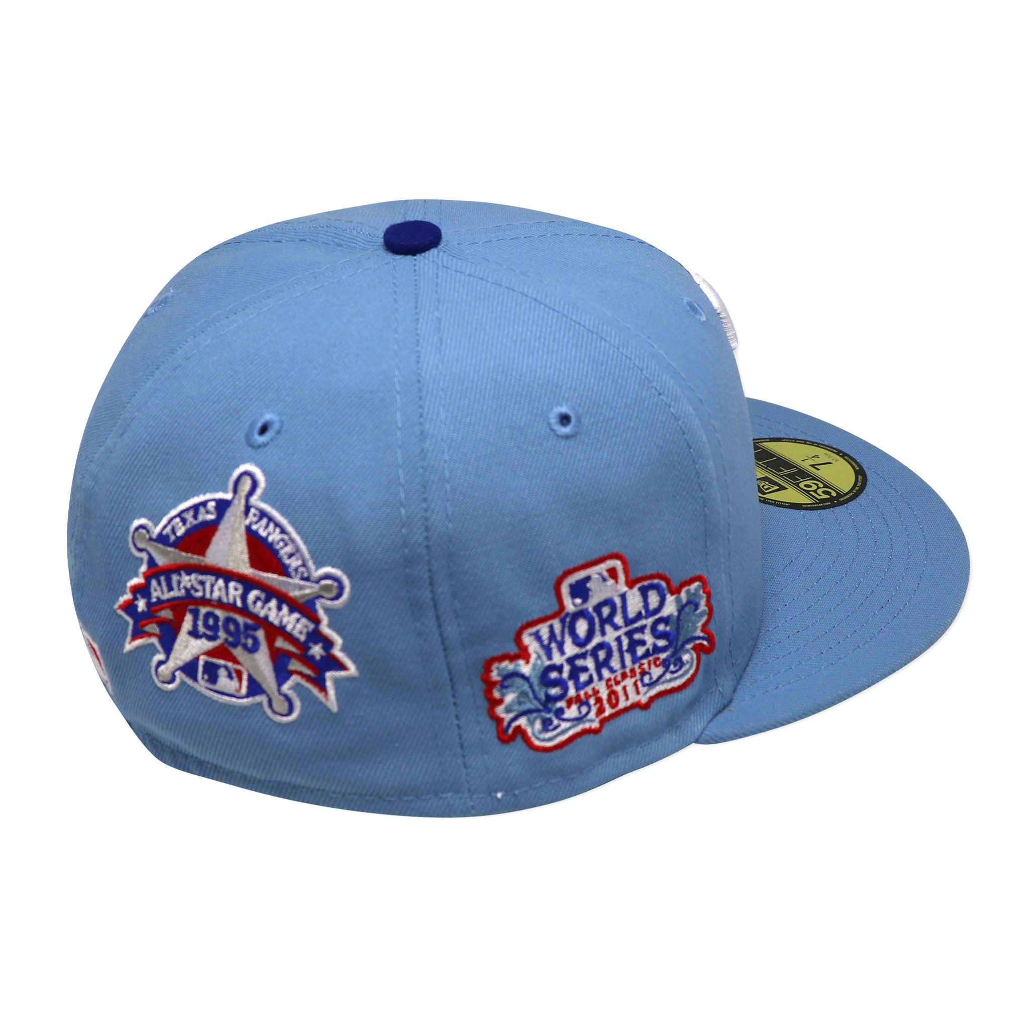 TEXAS RANGERS "2011 WS X 1995 ASG" NEW ERA 59FIFTY FITTED (RED UNDER VISOR)