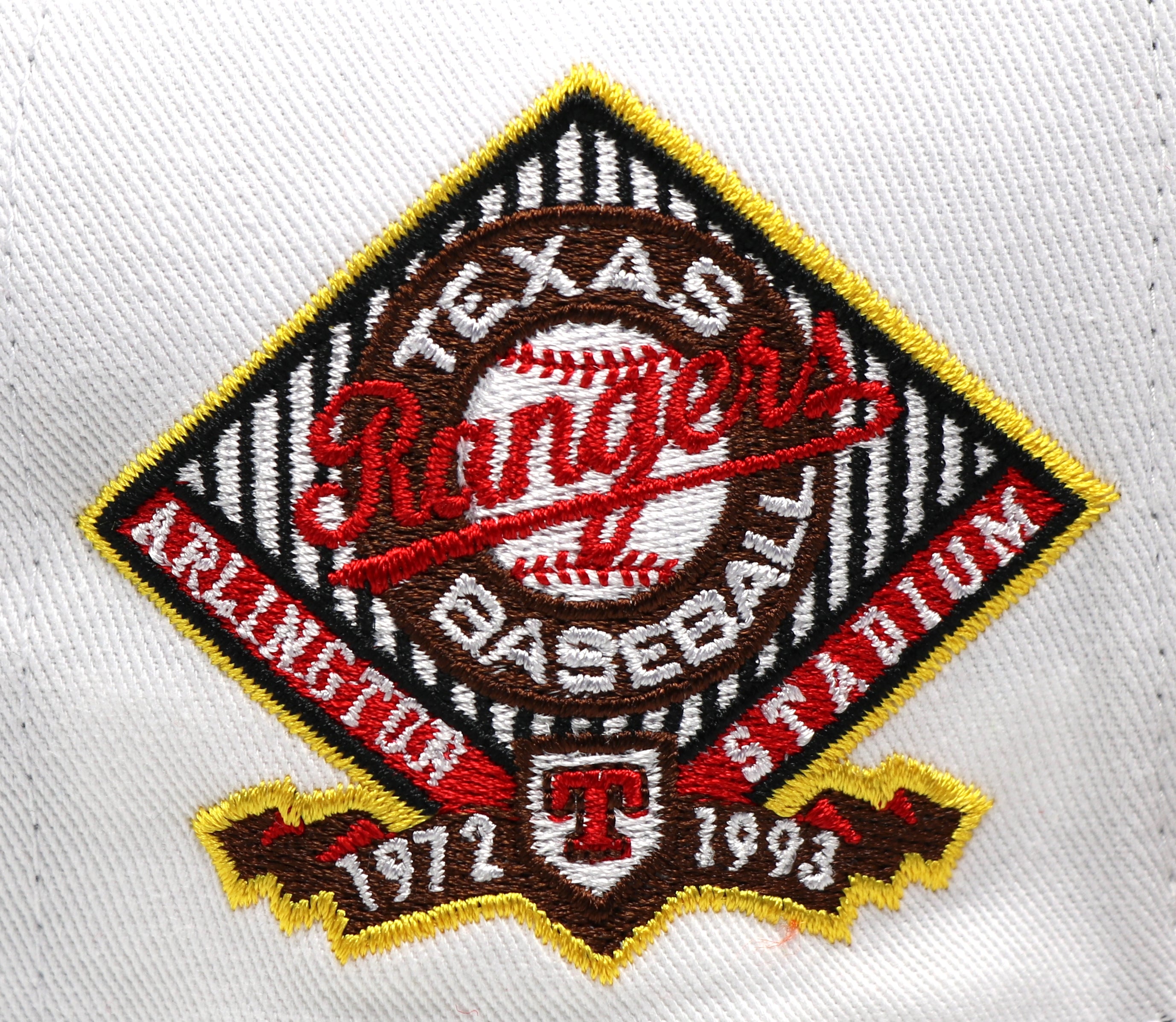 TEXAS RANGERS (ARLINGTON STADIUM 1972-1993) NEW ERA 59FIFTY FITTED (RED UNDER VISOR)