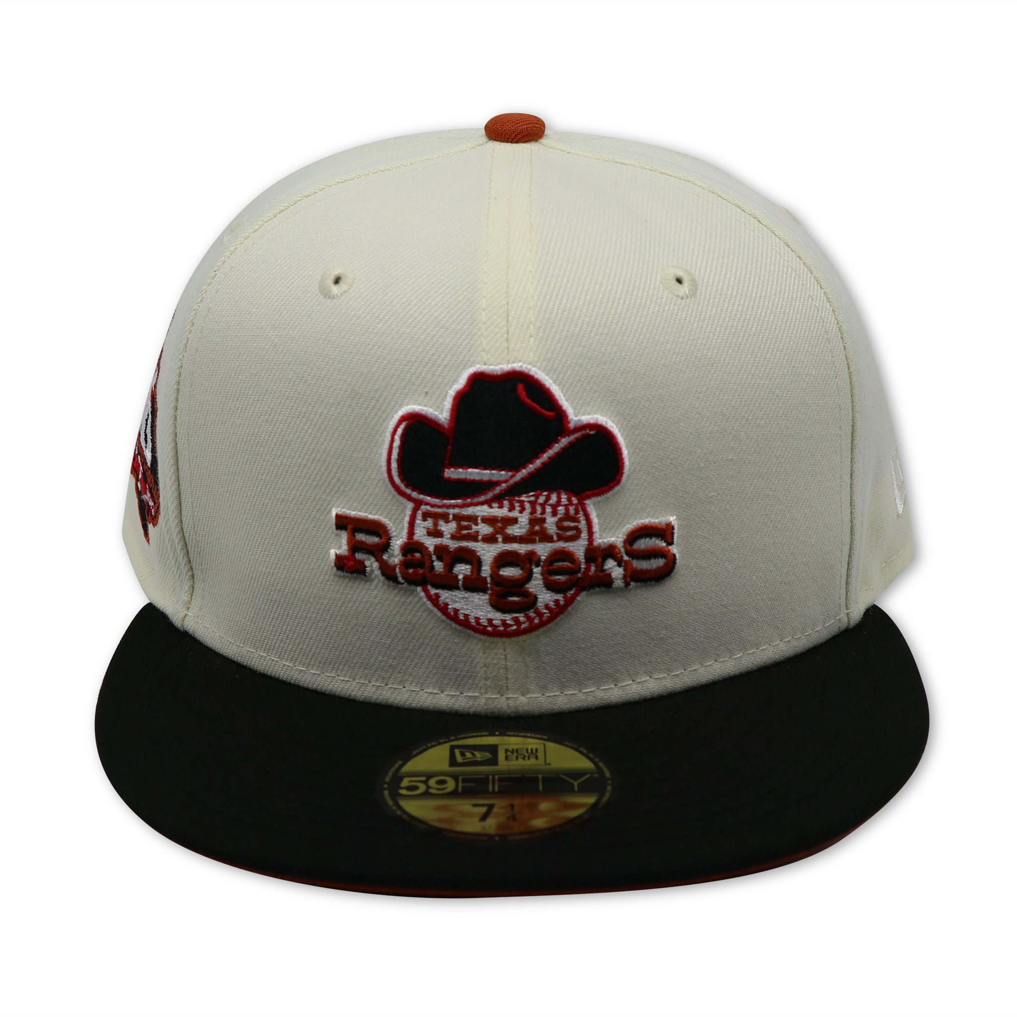 TEXAS RANGERS (OFF-WHITE) (40TH ANN) NEW ERA 59FIFTY FITTED (RUST UNDER VISOR)