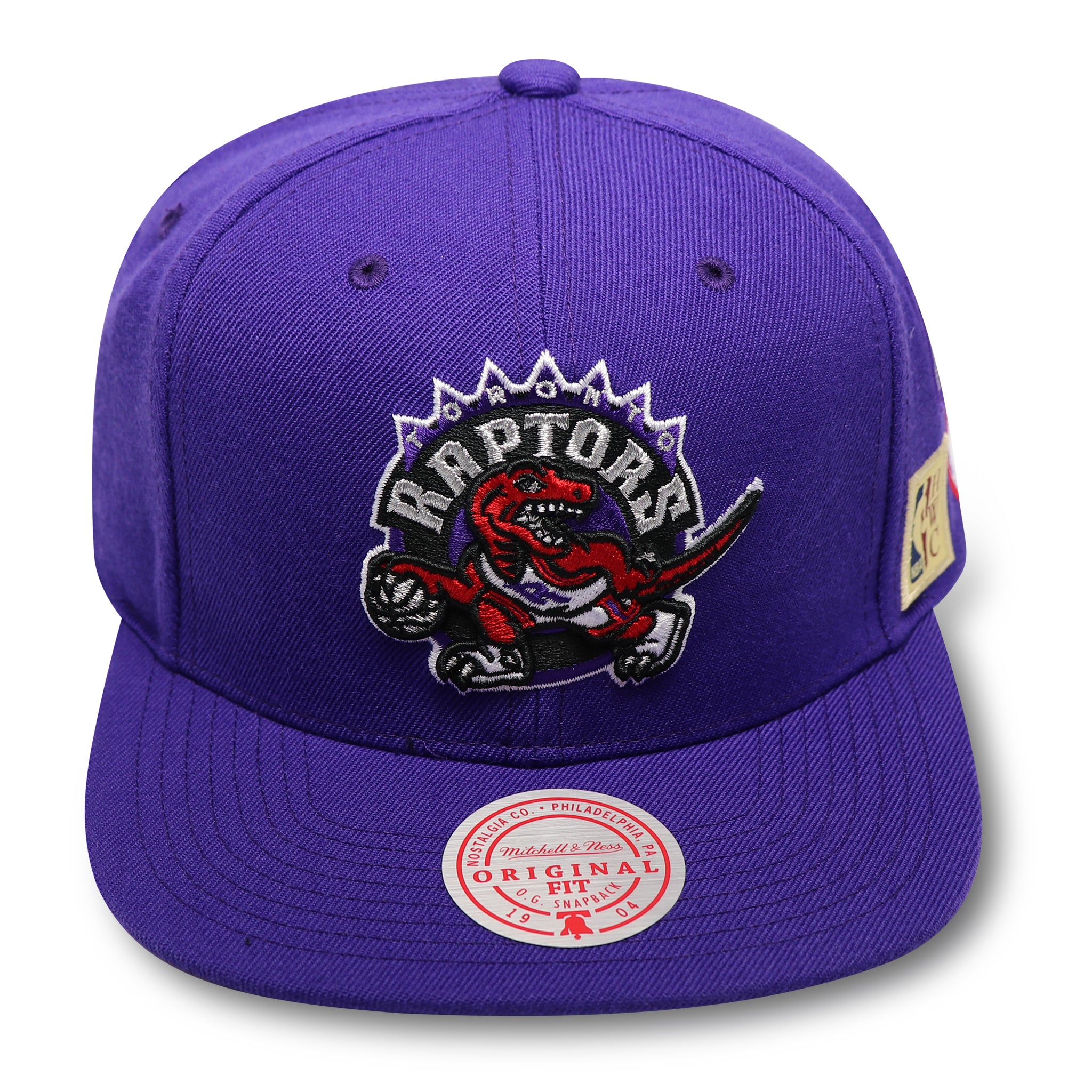 TORONTO RAPTORS (PURPLE) "FINALS PATCH" MITCHELL & NESS SNAPBACK (SKY BLUE BOTTOM)