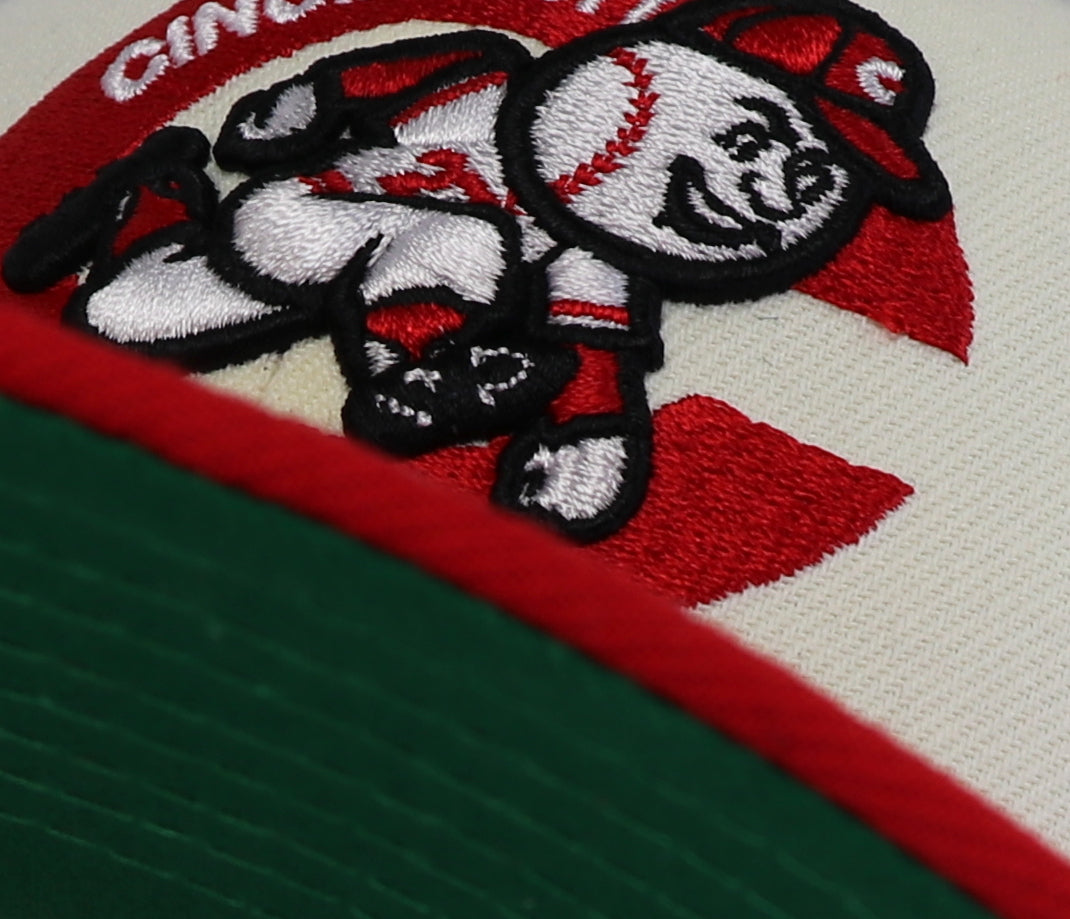 CINCINATTI REDS (OFF-WHITE) (1975 WORLDSERIES CHAMPIONS) NEW ERA 59FIFTY FITTED (GREEN UNDER VISOR)