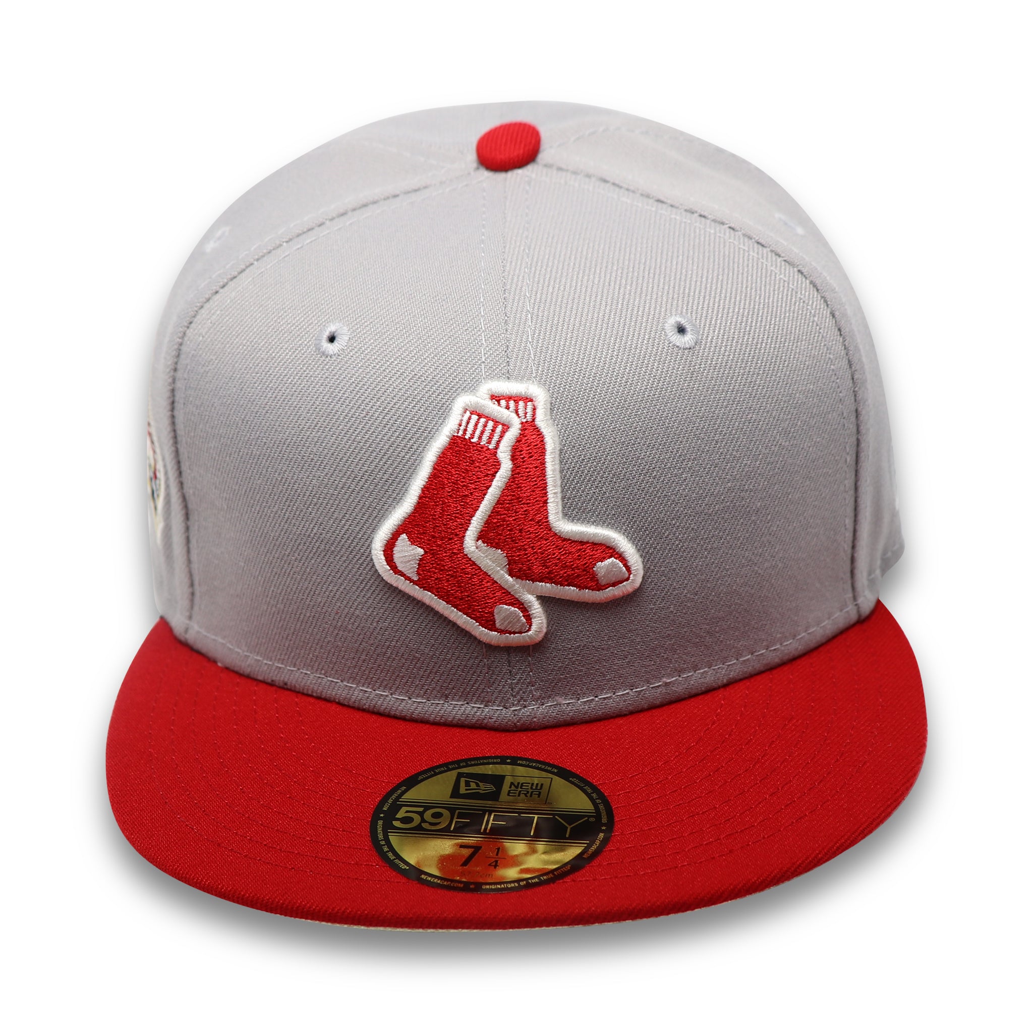 BOSTON REDSOX (GREY) (2004 CHAMPIONS) NEW ERA 59FIFTY FITTED (OFF WHITE UNDER VISOR)