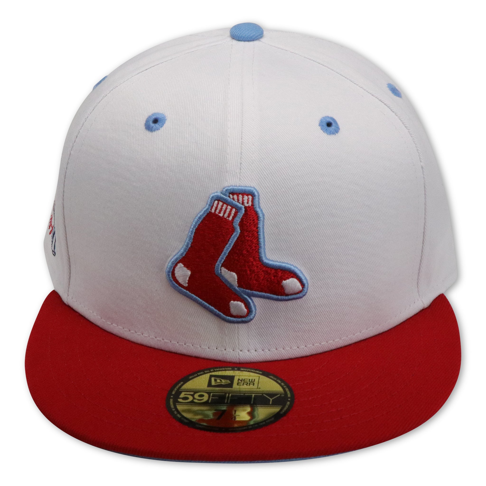BOSTON REDSOX (8X CHAMPIONS) NEW ERA 59FTFTY FITTED( SKY BLUE UNDER VISOR)