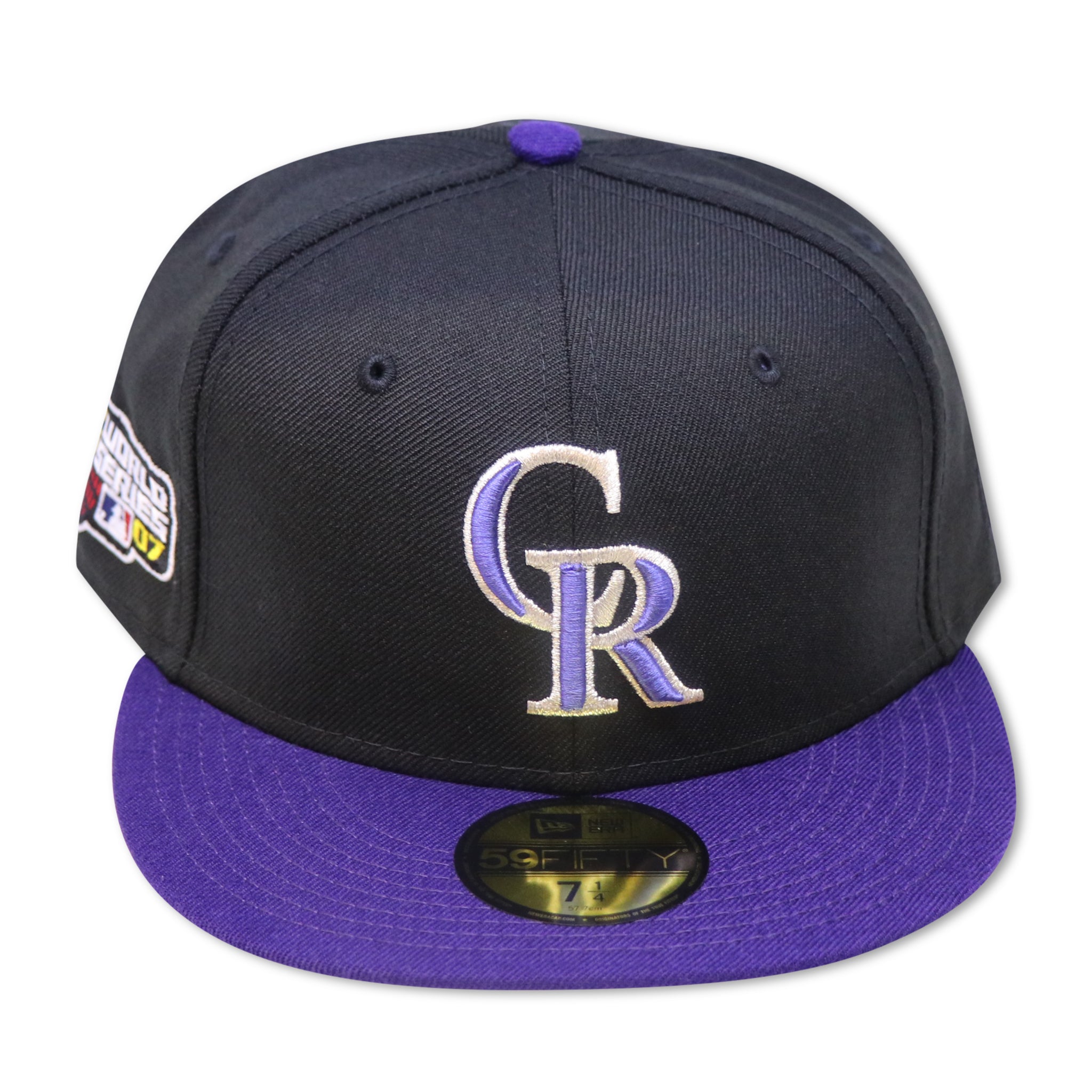 COLORADO ROCKIES NEW ERA 59FIFTY FITTED (2007 WORLD SERIES) FITTED (GRAY UNDER BRIM)