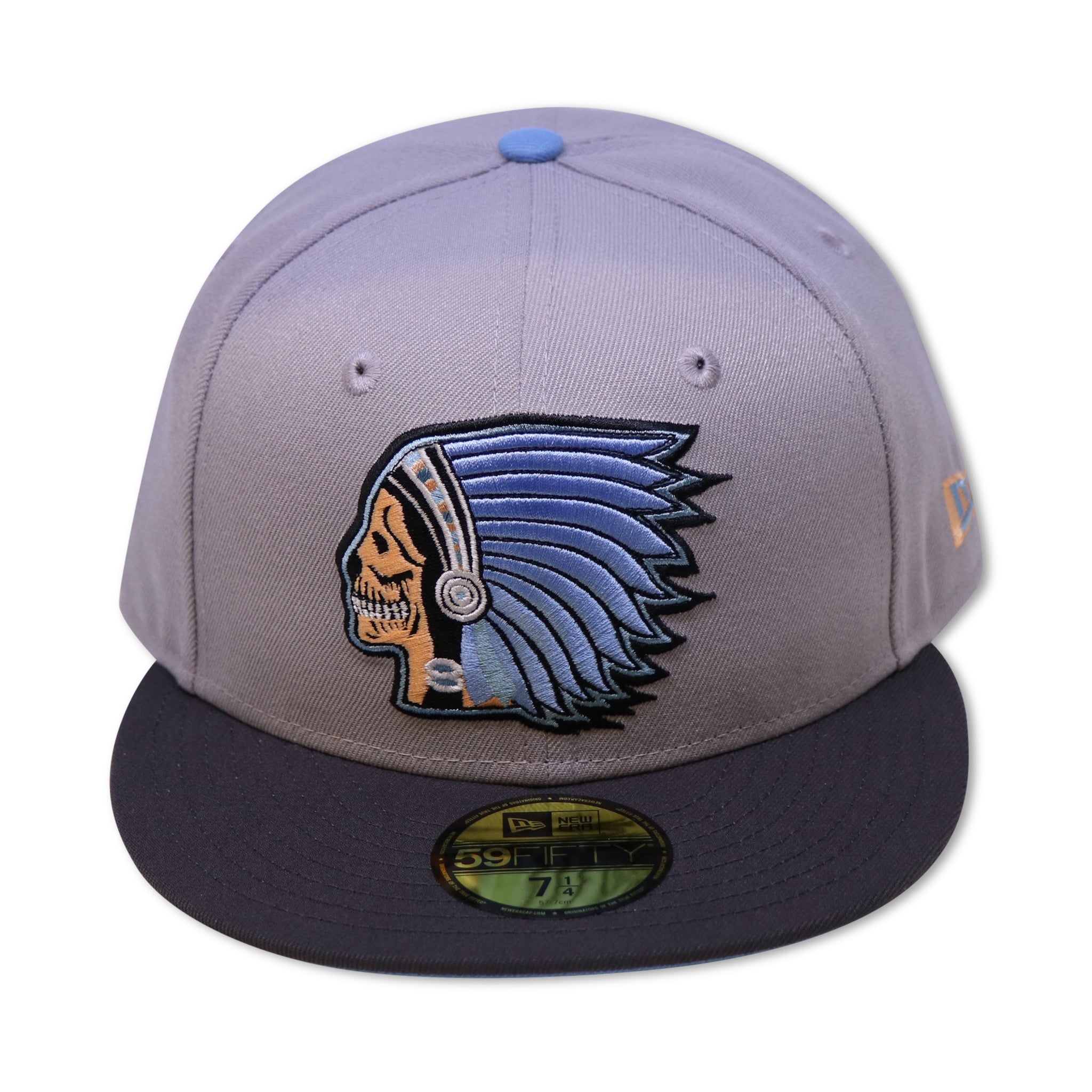 INDIAN SKULL GANG NEW ERA 59FIFTY FITTED (CARBON BLUE UNDER VISOR