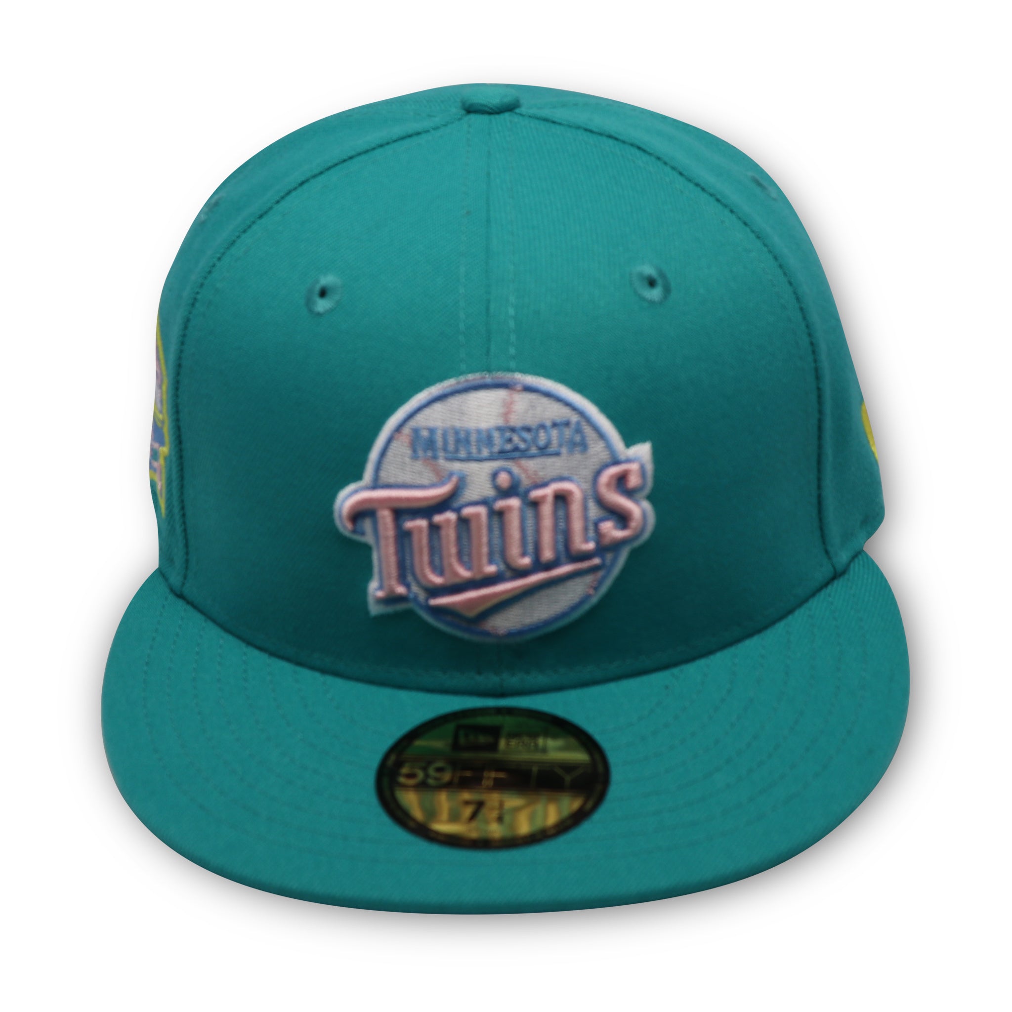MINNESOTA TWINS "HHH METRODOME" NEW ERA 59FIFTY FITTED (AIR FORCE BLUE UNDER VISOR)