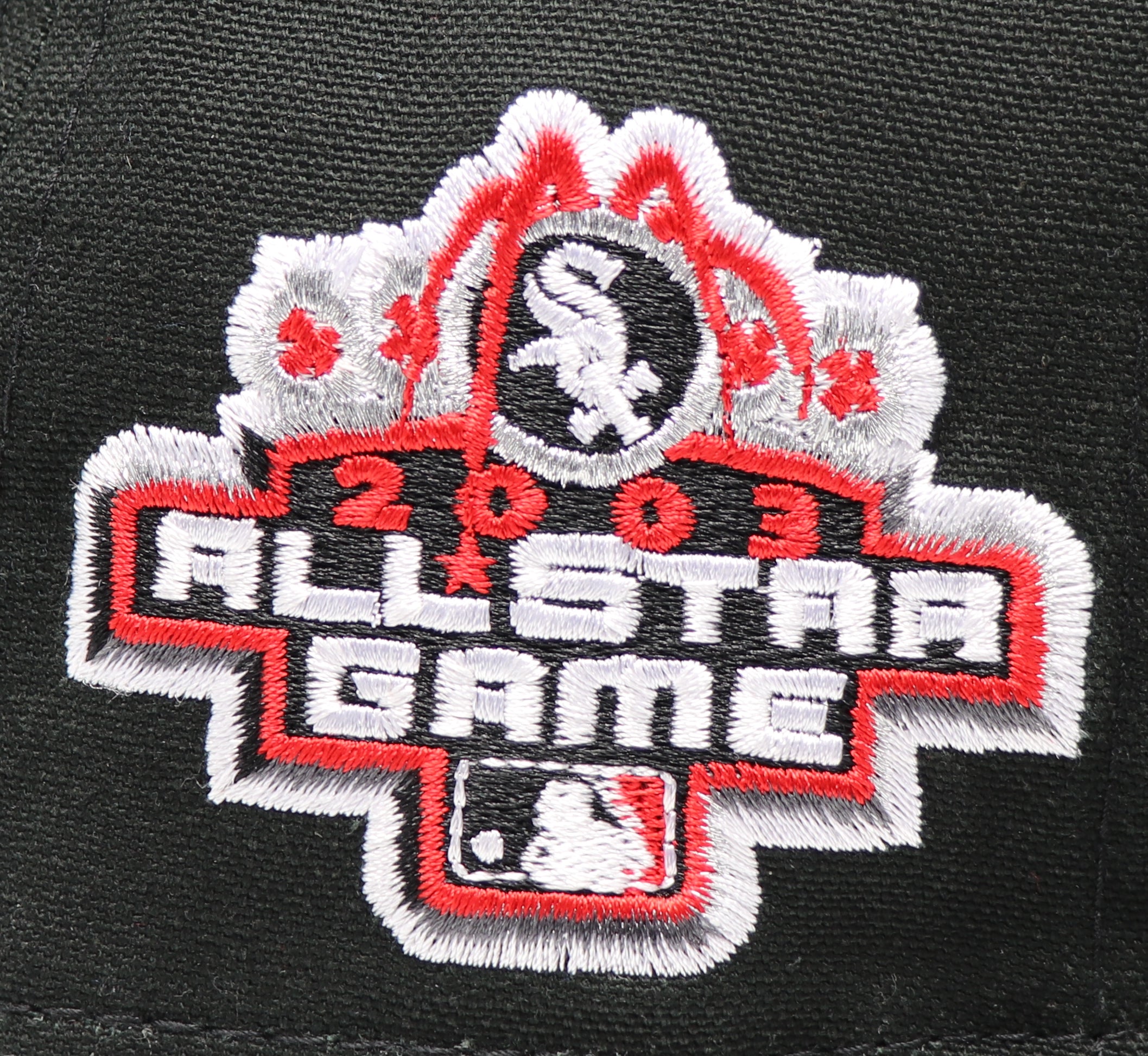 CHICAGO WHITESOX (BLACK PATENT LEATHER BRIM) (2003 ALLSTARGAME) NEW ERA 59FIFTY FITTED (RED UNDER VISOR) (S)