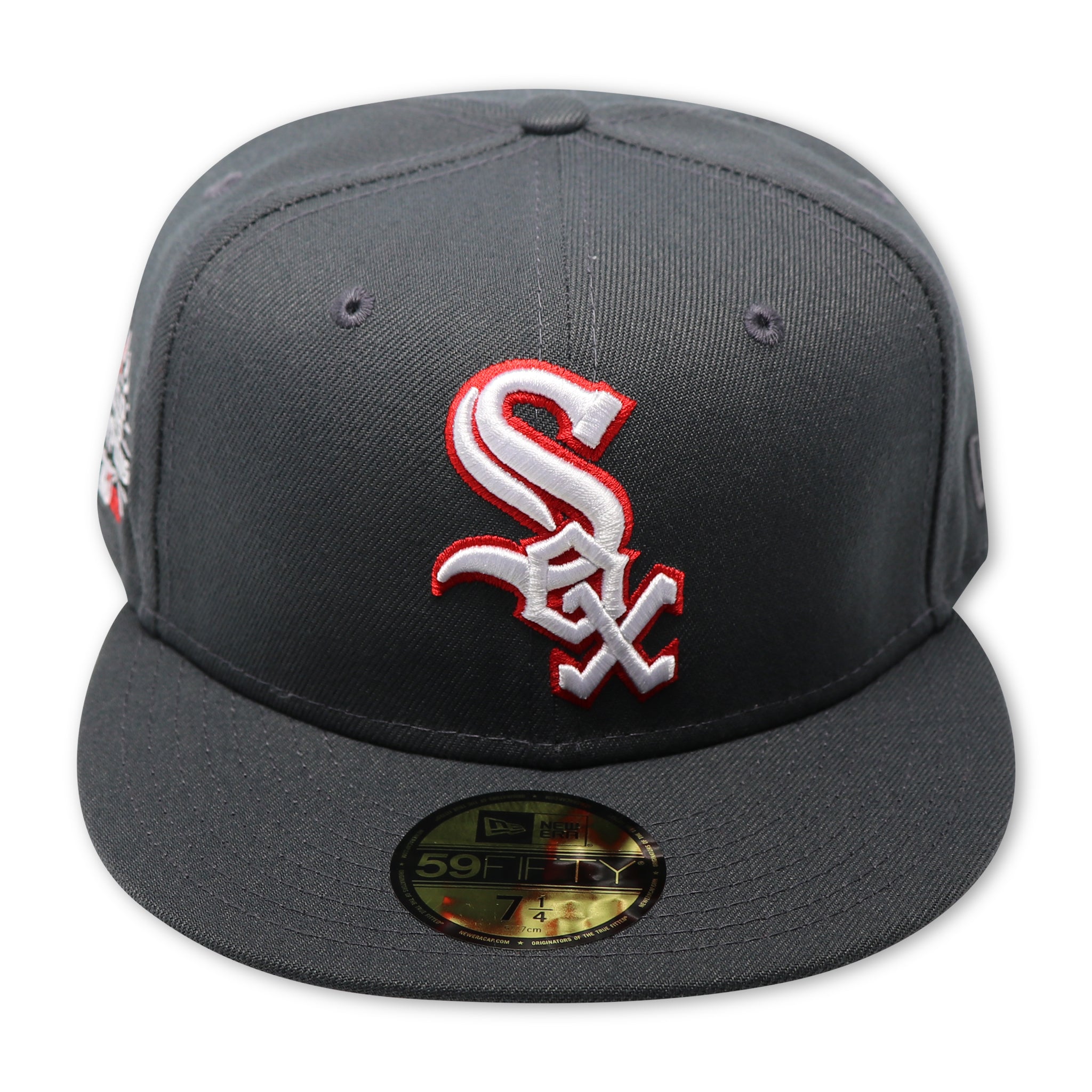 CHICAGO WHITESOX (GREY) (2005 WS CHAMPIONS) NEW ERA 59FIFTY FITTED (RED UNDER VISOR)