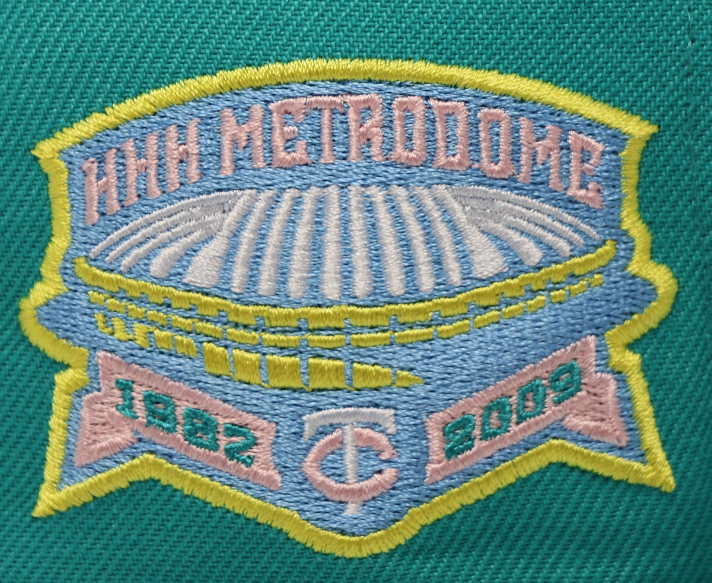 MINNESOTA TWINS "HHH METRODOME" NEW ERA 59FIFTY FITTED (AIR FORCE BLUE UNDER VISOR)