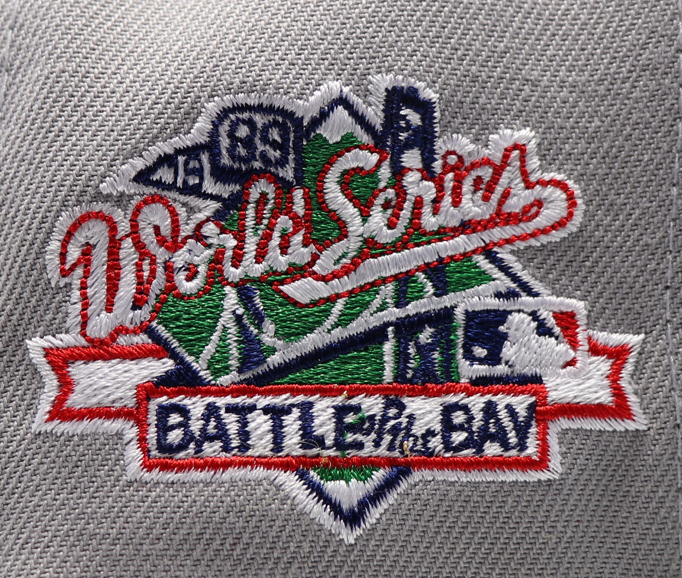 OAKLAND ATHLETICS (GREY) "1989 WORLDSRIES BATTLE OF THE BAY" 59FIFTY FITTED (YELLOW BOTTOM"