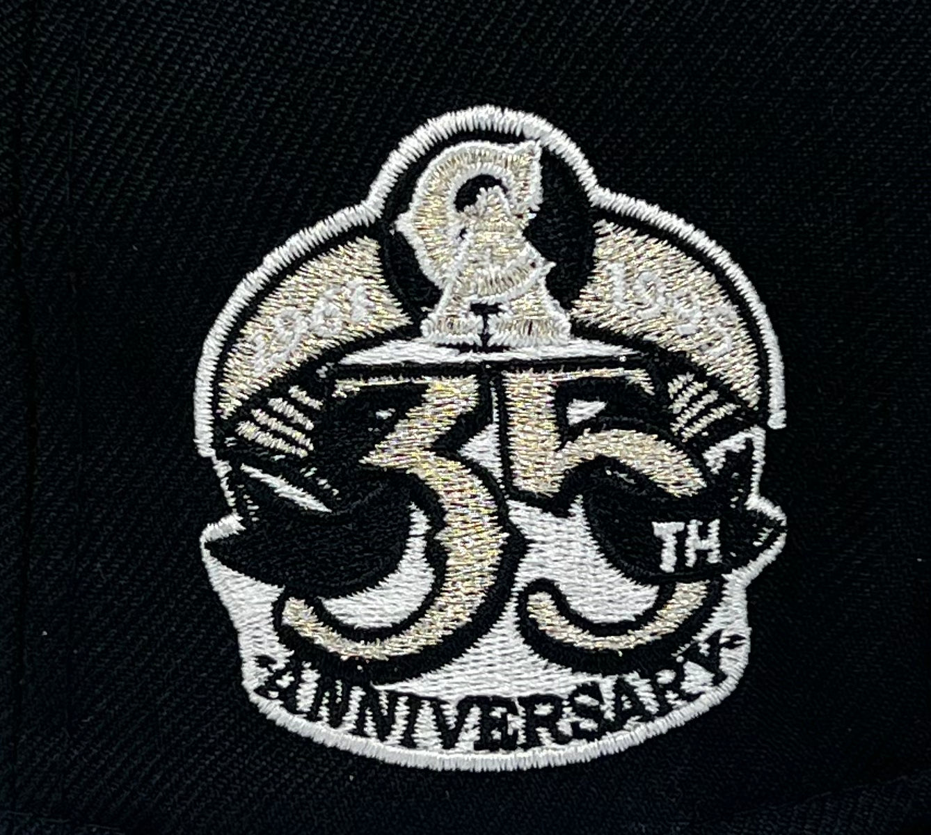 ANAHIEM ANGELS (BLACK) (35TH ANN) NEW ERA 59FIFTY FITTED (RED UNDER VISOR)