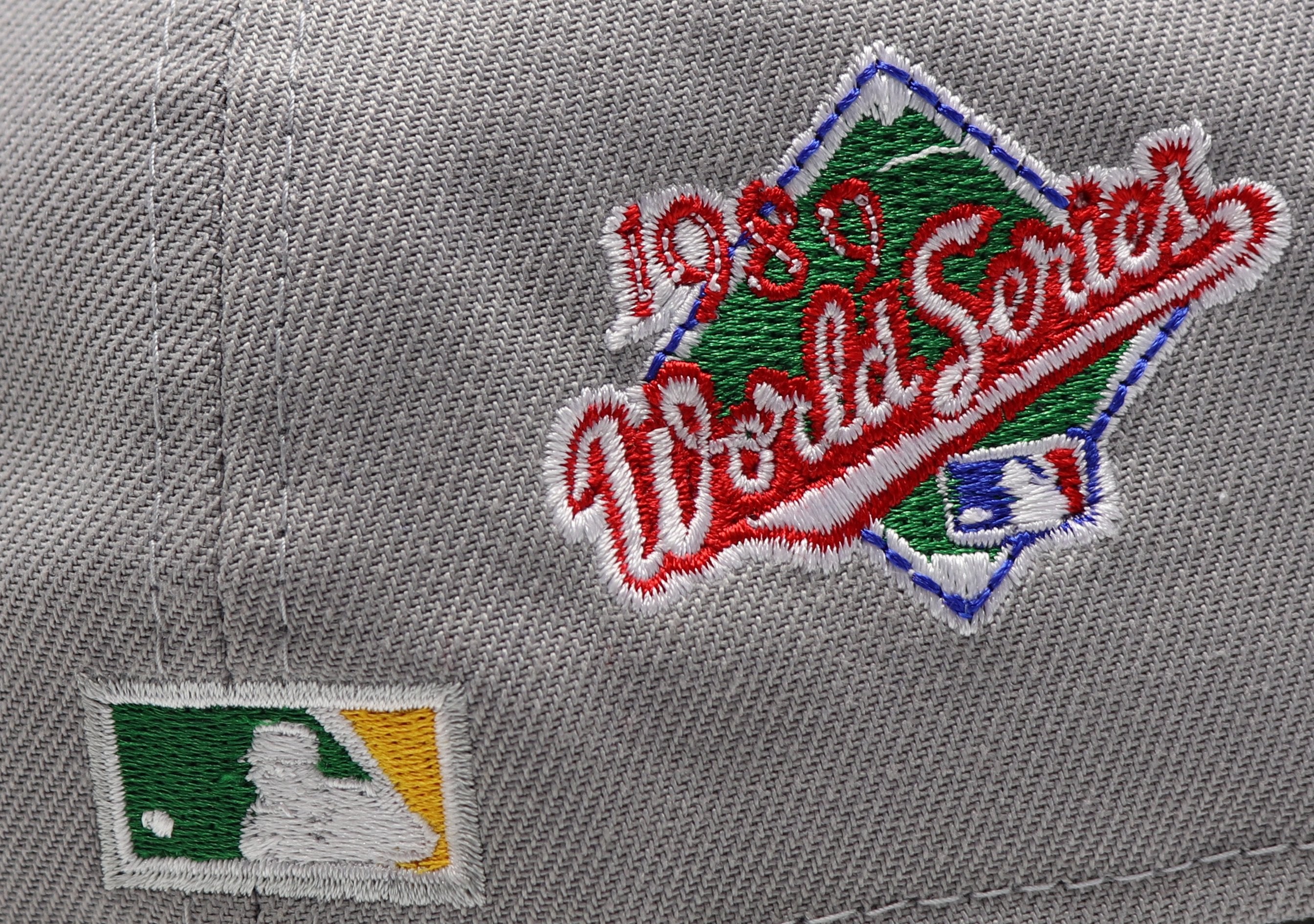 OAKLAND ATHLETICS (GREY) "1989 WORLDSRIES BATTLE OF THE BAY" 59FIFTY FITTED (YELLOW BOTTOM"