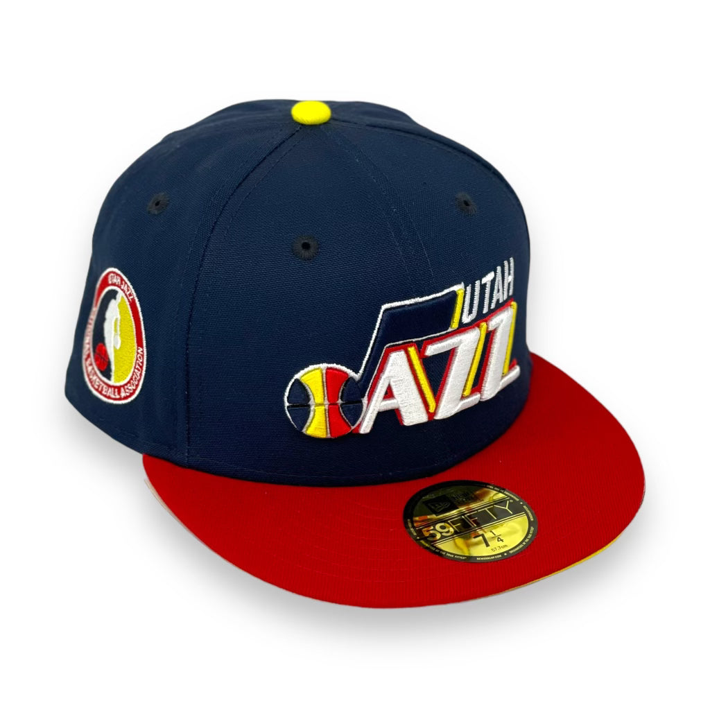 UTAH JAZZ NEW ERA 59FIFTY FITTED YELLOW UNDER VISOR 4ucaps