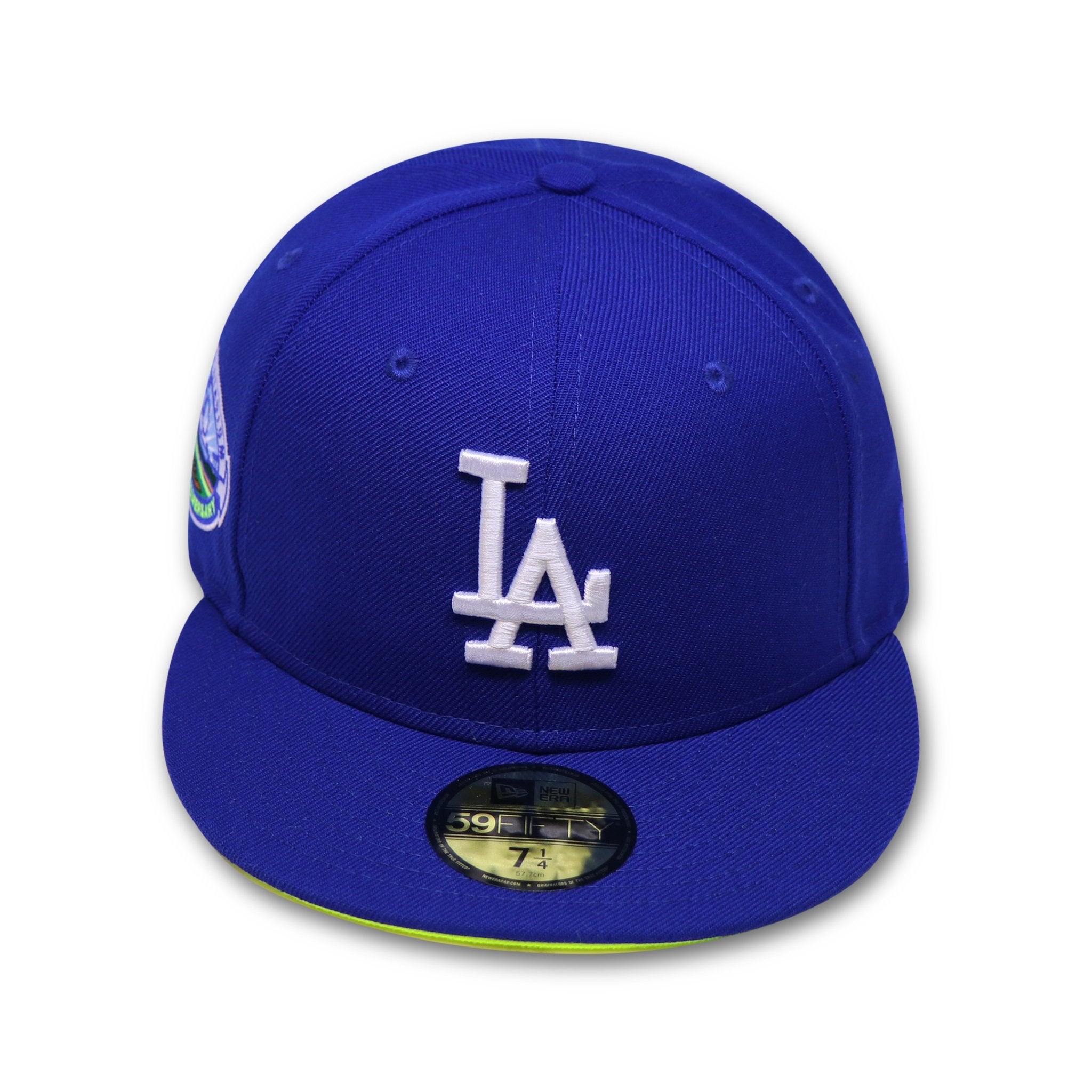 LOS ANGELES DODGERS  "DODGER STADIUM 50TH ANN" NEW ERA 59FIFTY FITTED (NEON BOTTOM)
