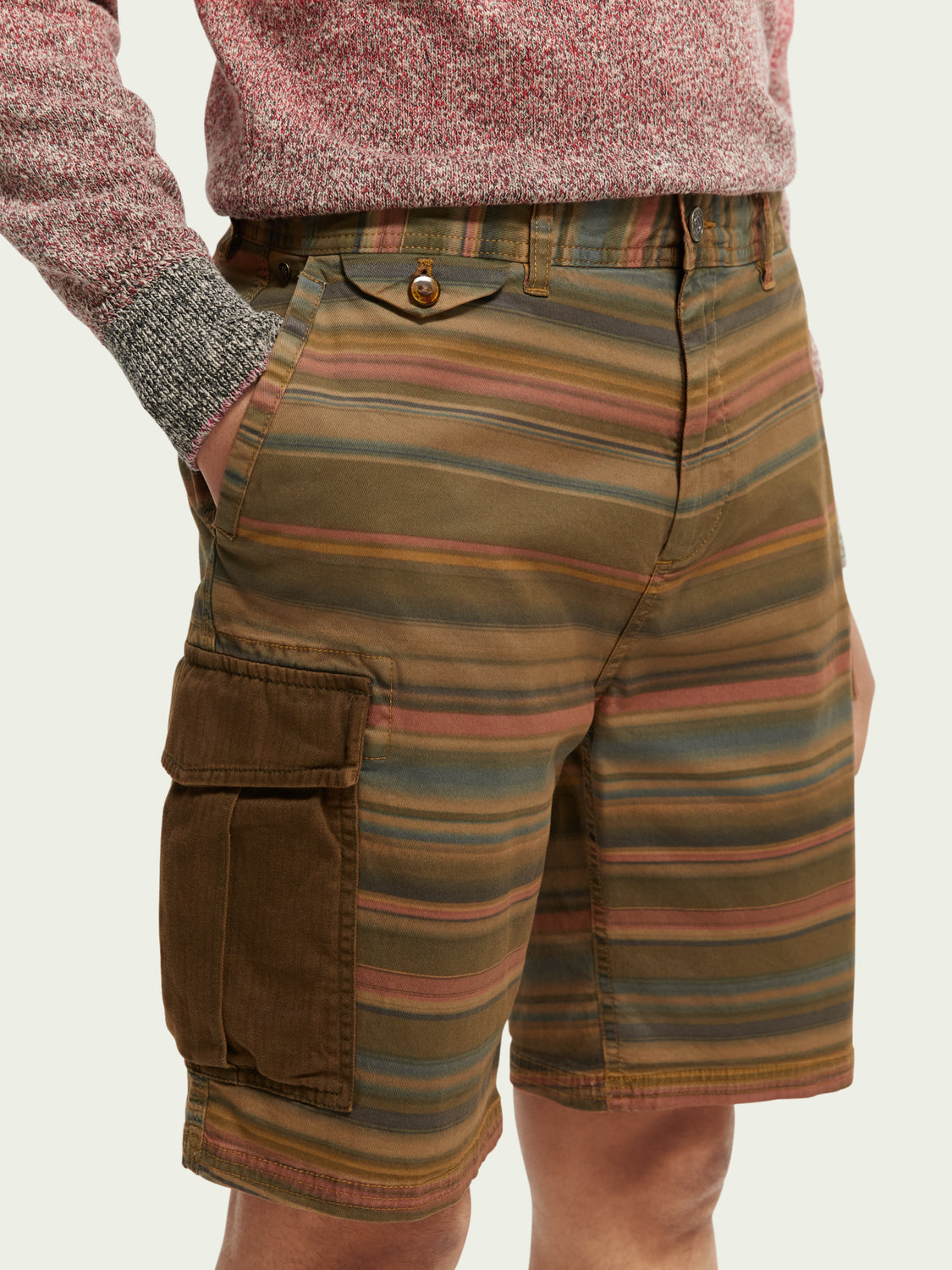 SCOTCH&SODA GARMENT-DYED CARGO SHORTS