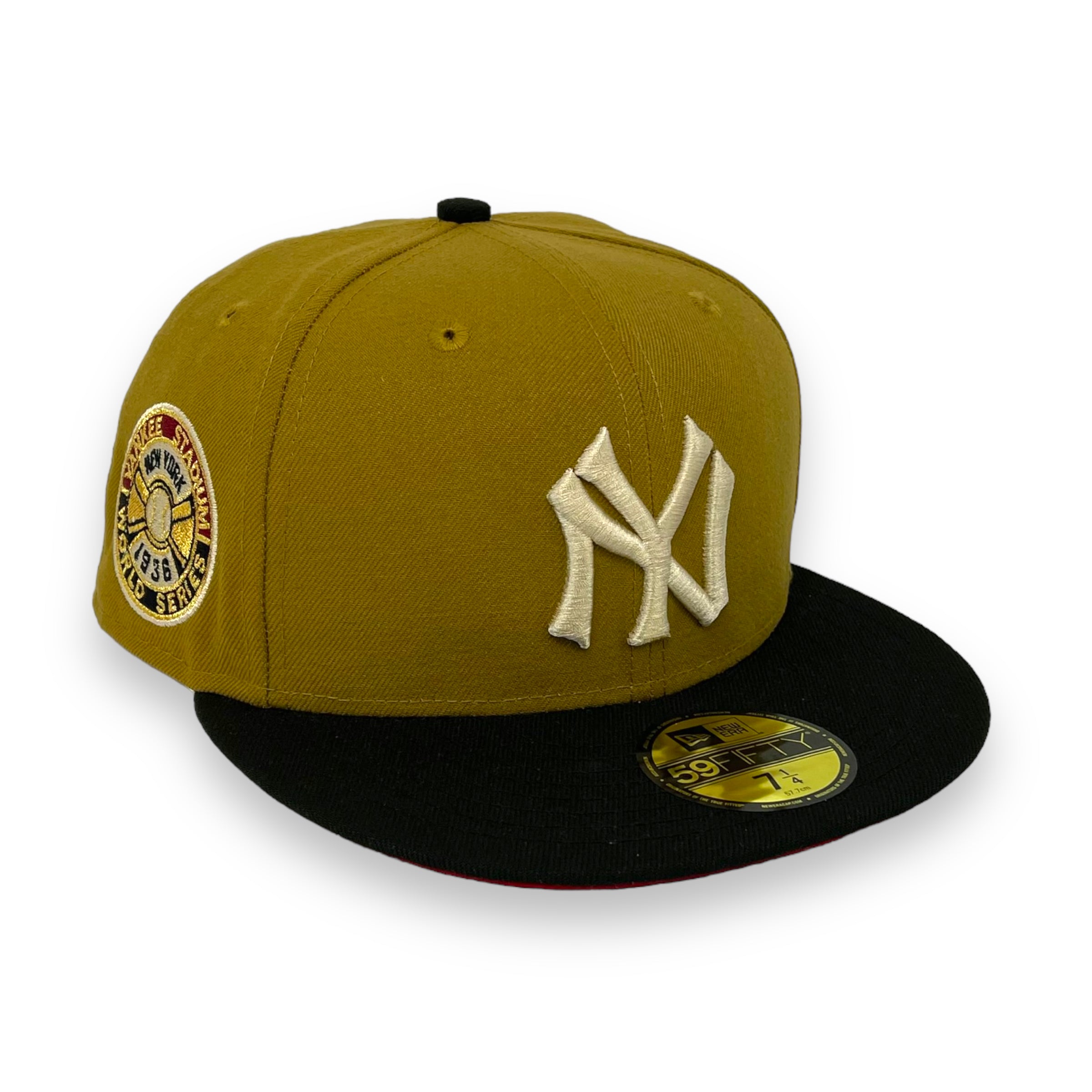 NEW YORK YANKEES (OLD GOLD) (1936 WORLD SERIES) NEW ERA 59FIFTY FITTED (RED UNDER VISOR)