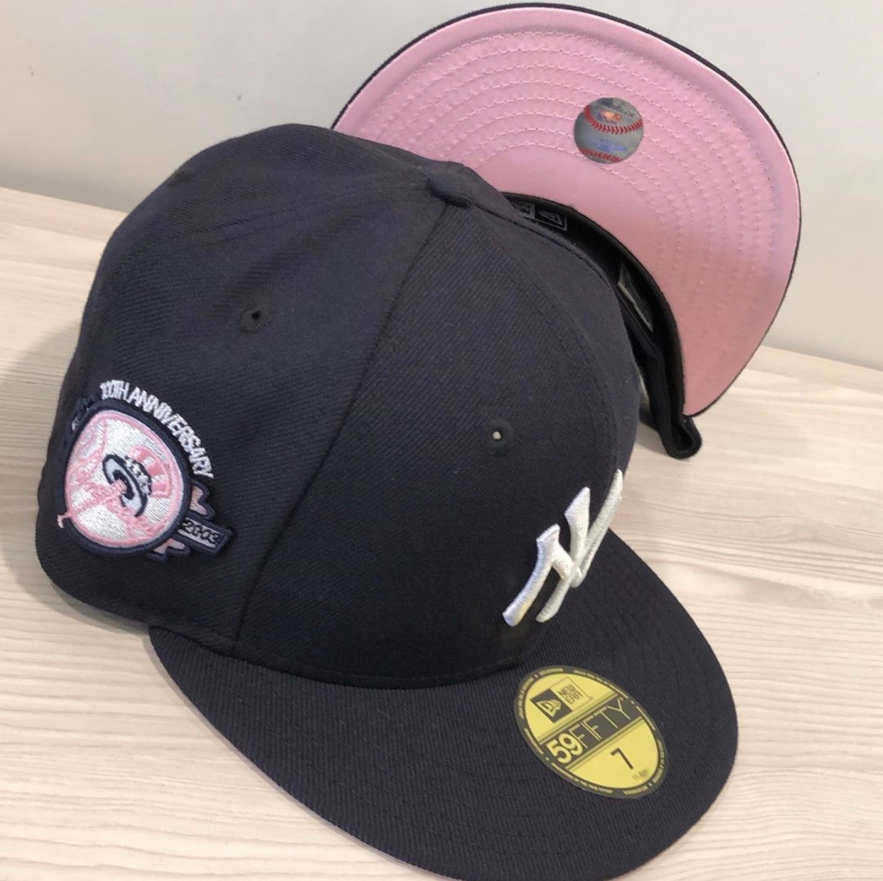 NEW YORK YANKEES "100TH ANNIVERSARY" “PINK BOTTOM” NEW ERA 59FIFTY FITTED