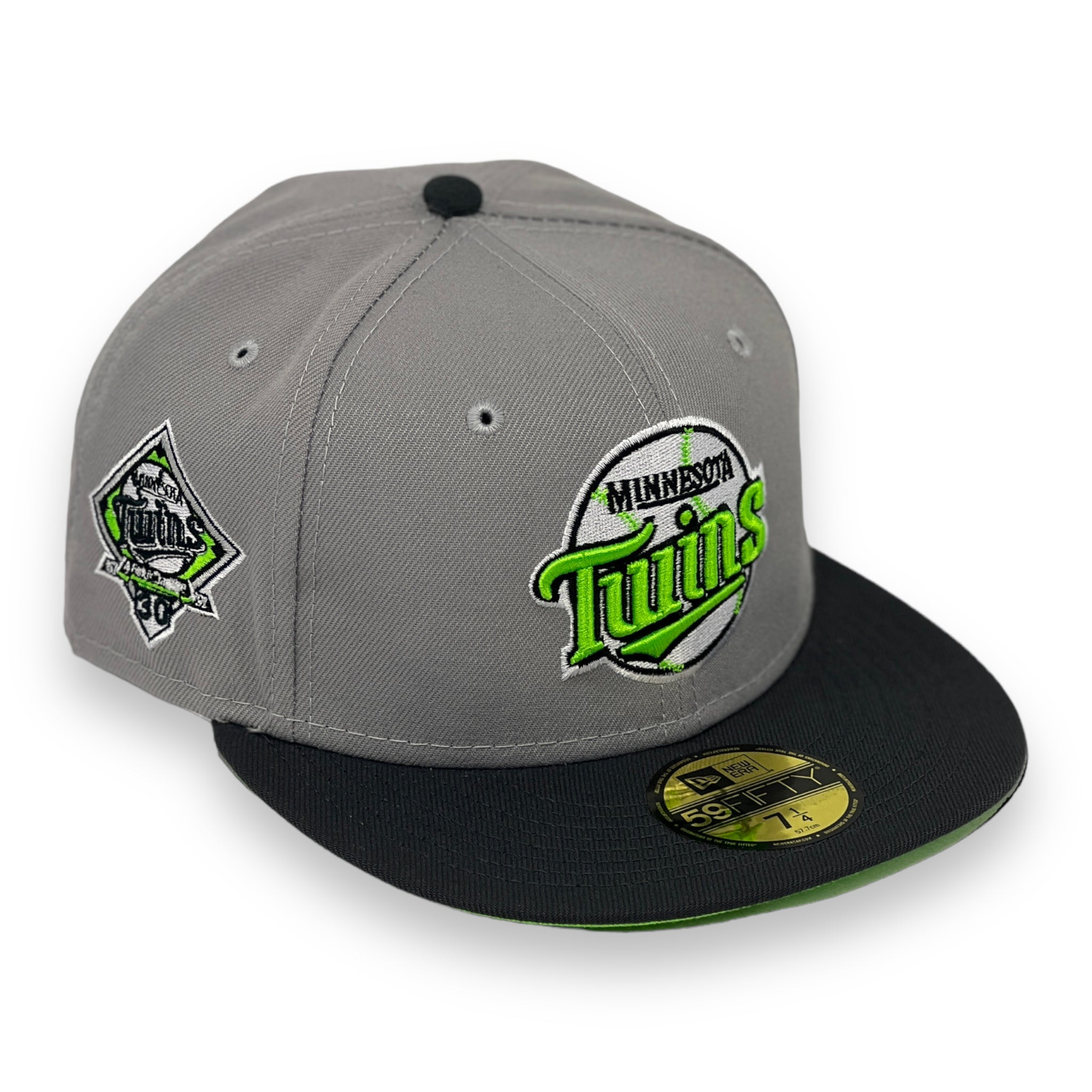 MINNESOTA TWINS (30TH ANNIVERSARY) NEW ERA 59FIFTY FITTED (NEON GREEN UNDER VISOR)