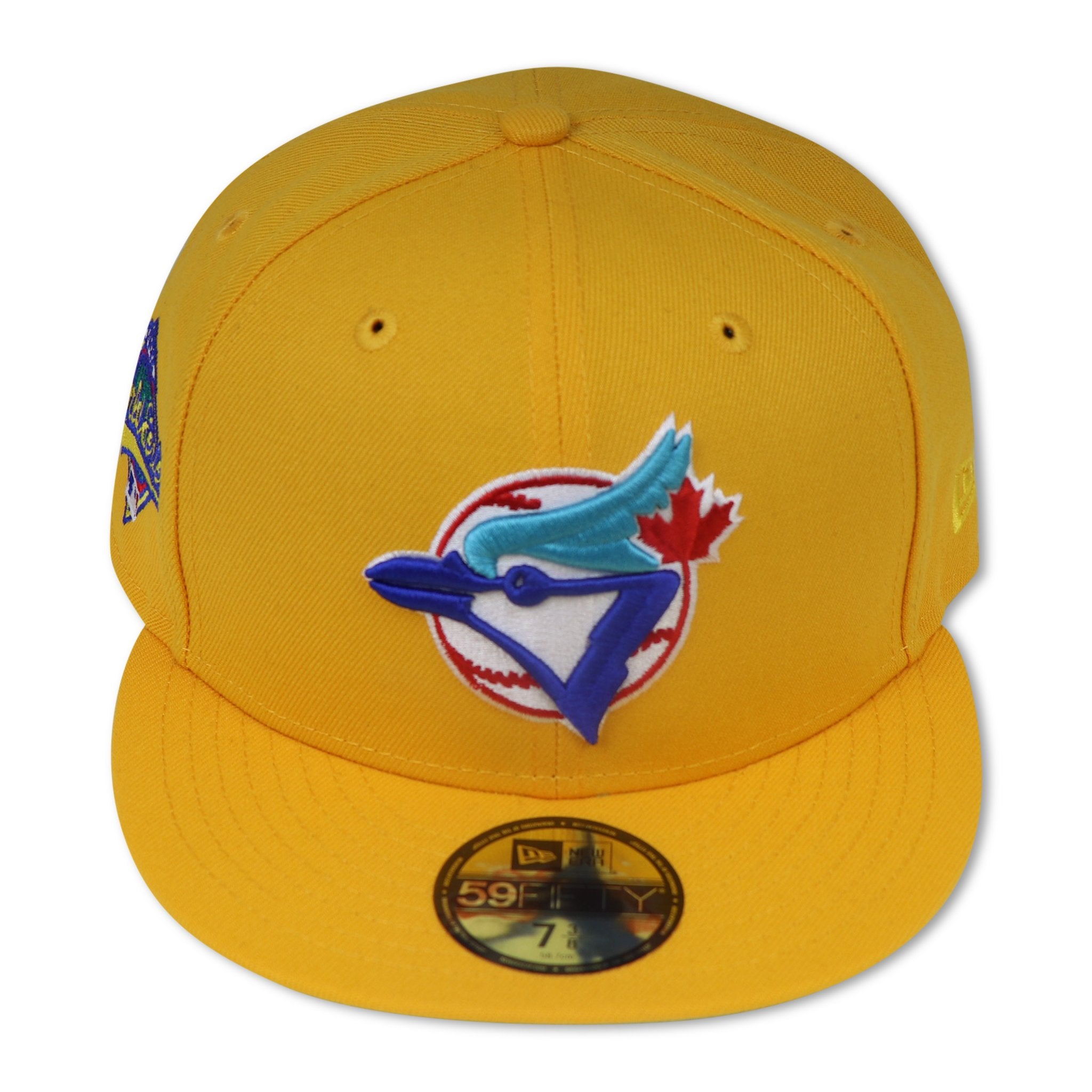 TORONTO BLUEJAYS (YELLOW) "1992 WORLDSERIES" NEW ERA 59FIFTY FITTED (VICE BLUE UNDER VISOR)