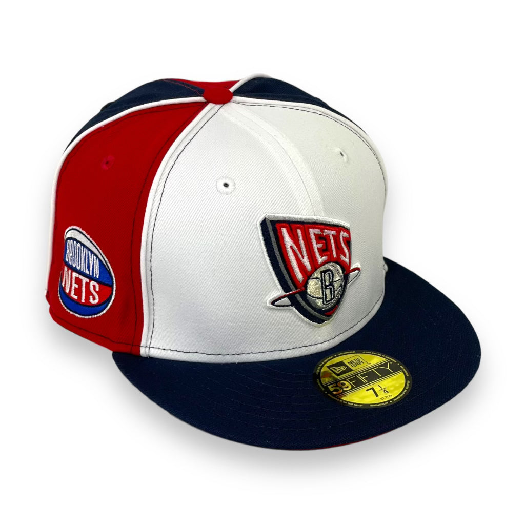 BROOKLYN NETS NEW ERA 59FIFTY FITTED RED UNDER VISOR 4ucaps