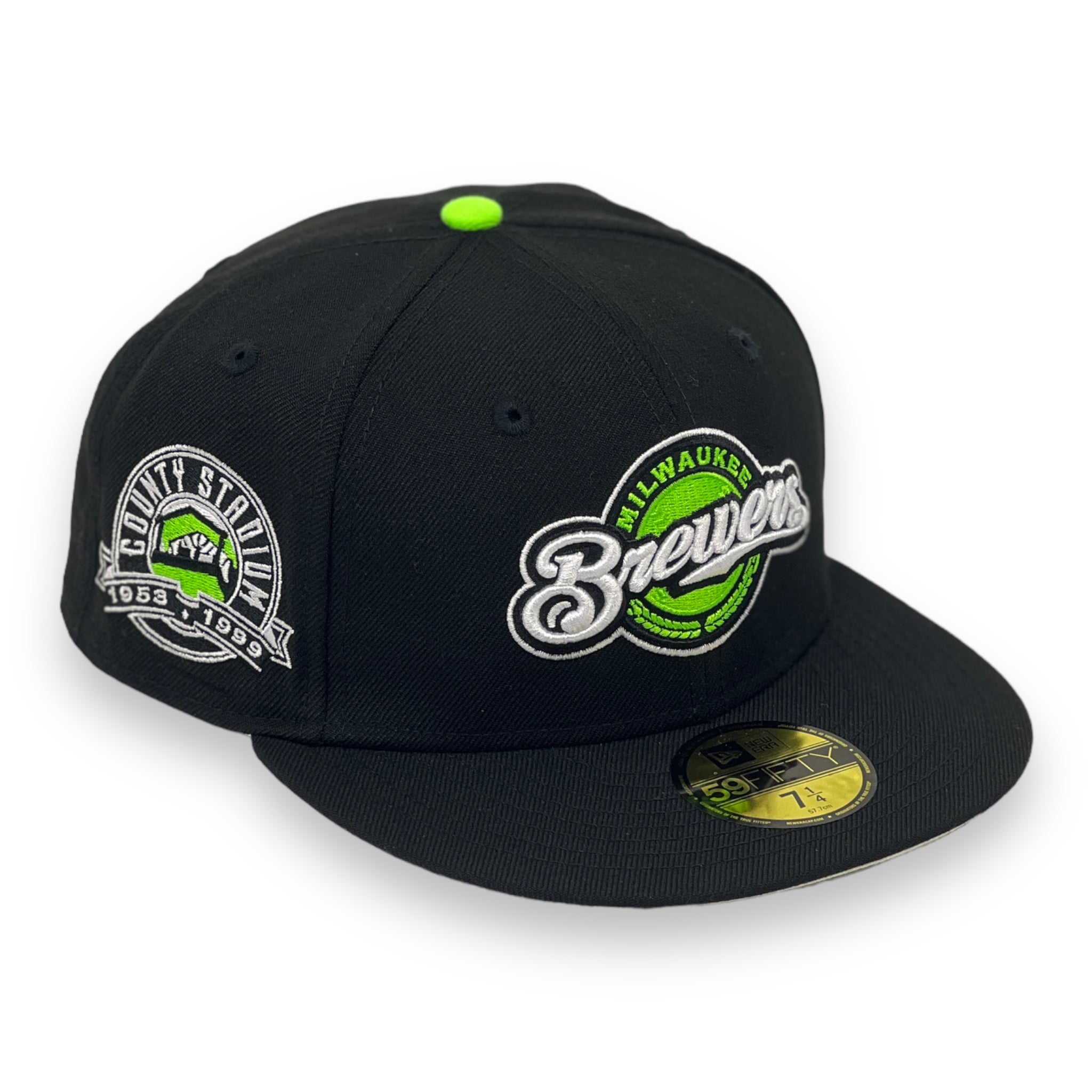 MILWAUKEE BREWERS (COUNTY STADIUM 1953-1999) NEW ERA 59FIFTY FITTED (OFF-WHITE UNDER VISOR)