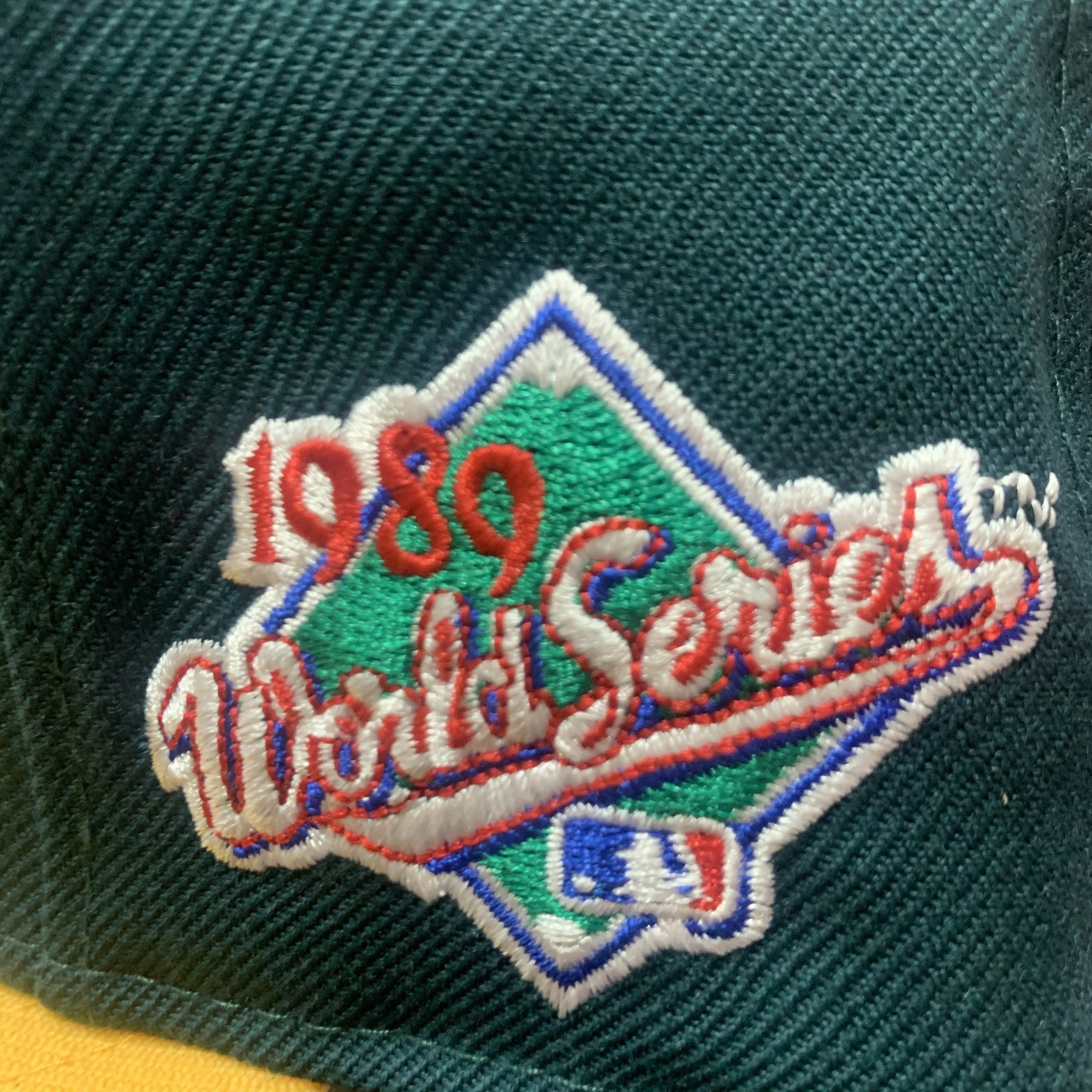 OAKLAND ATHLETICS "1989 WORLDSERIES" NEW ERA 59FIFTY FITTED (GREEN UNDER VISOR)