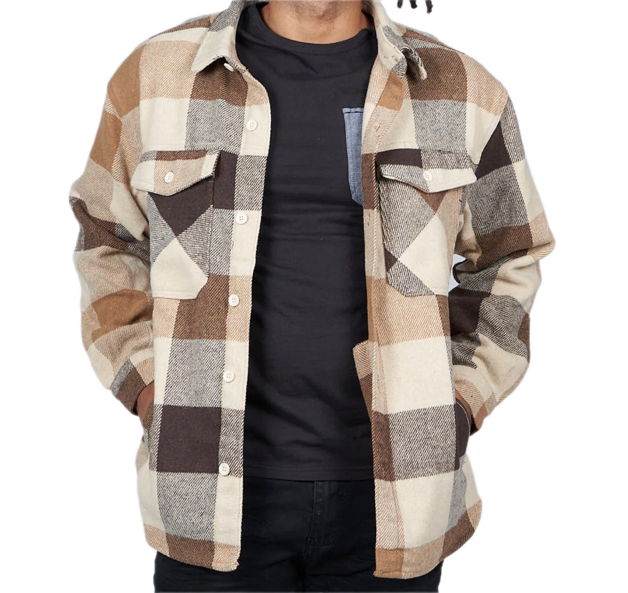 CALIBER FLANNEL BUTTON UP - BROWN